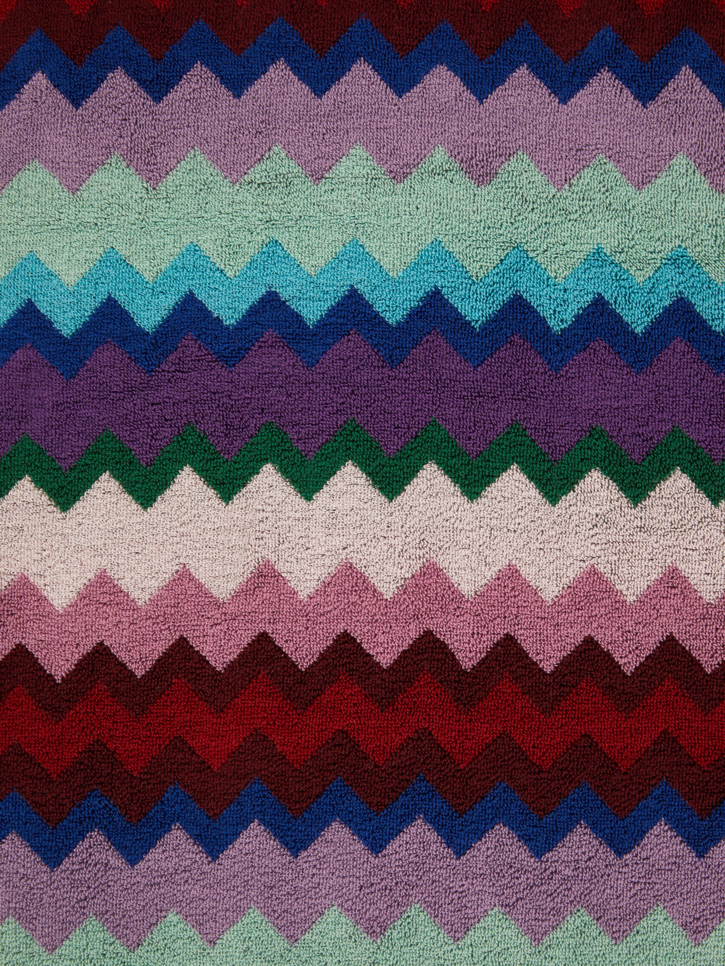 100x180 cm Chantal chevron cotton terry beach towel, Multicoloured  - 3