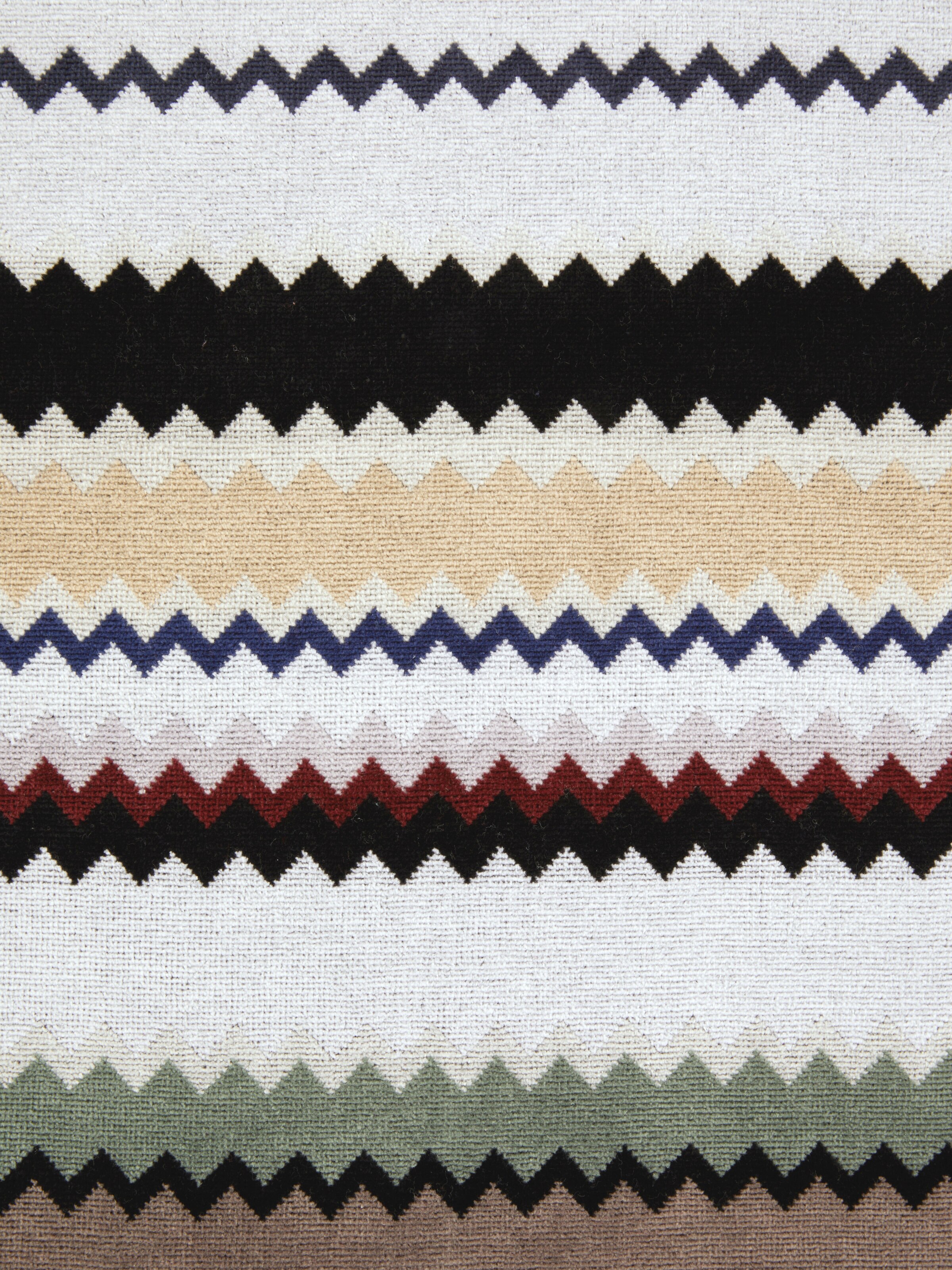 Telo mare 100x180 cm Curt in spugna di cotone zig zag, Nero    - 3