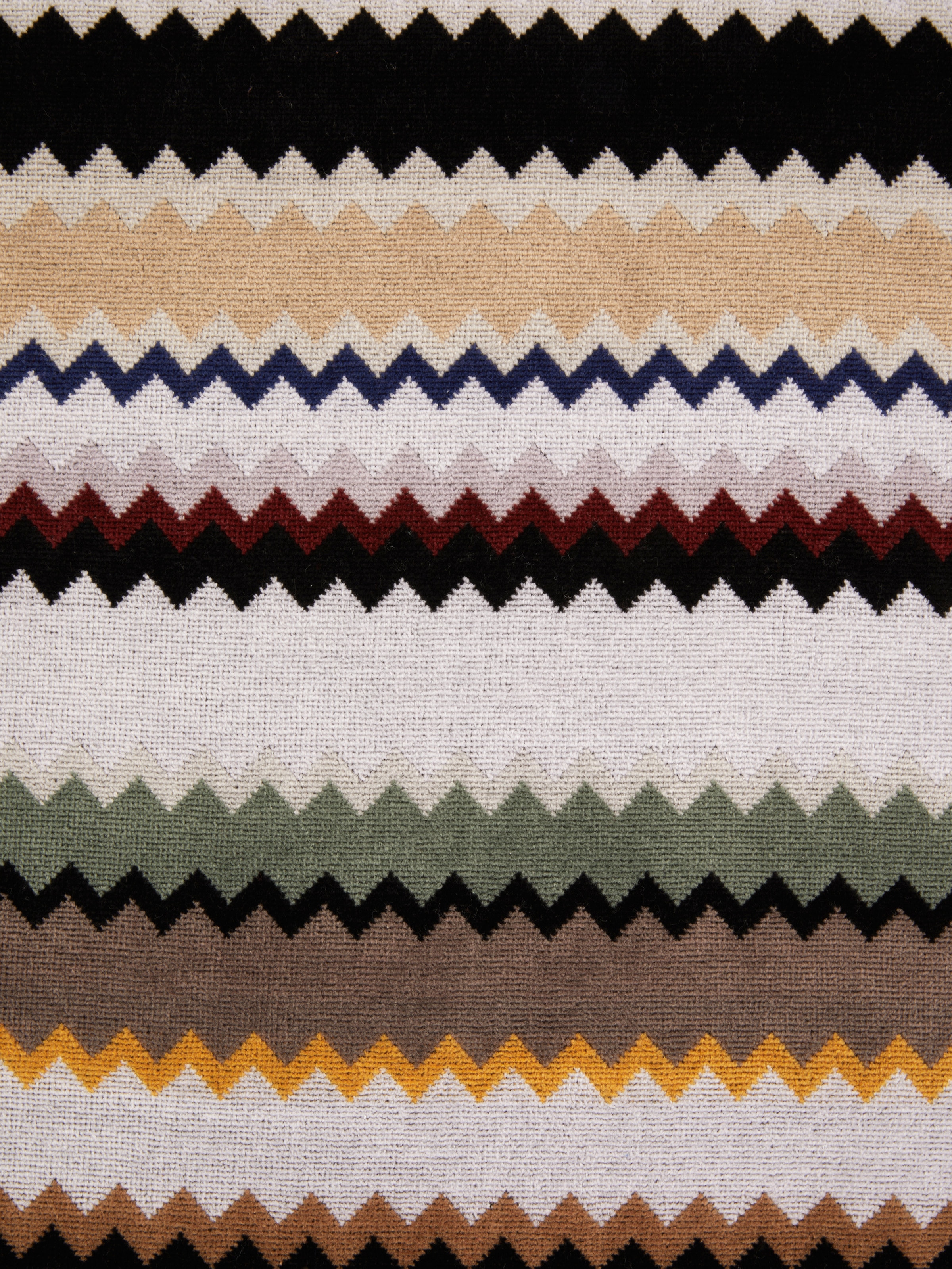 Telo mare 100x180 cm Curt in spugna di cotone zig zag, Nero    - 4
