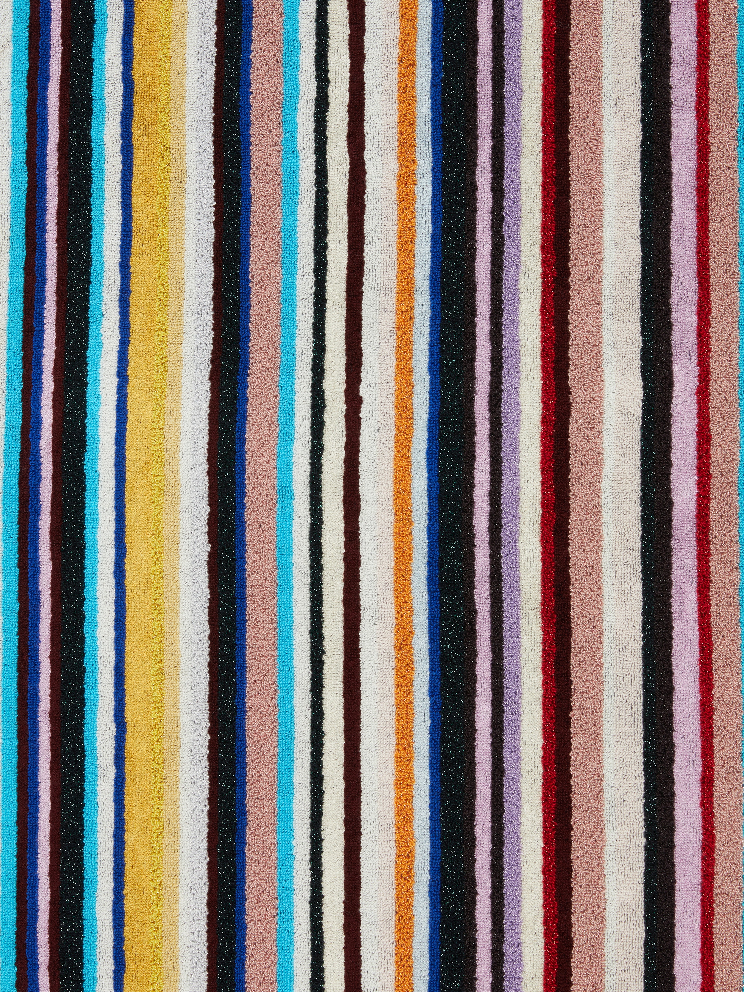 Serviette de plage Chandler 100x180 cm en tissu éponge avec lurex, Multicolore  - 3