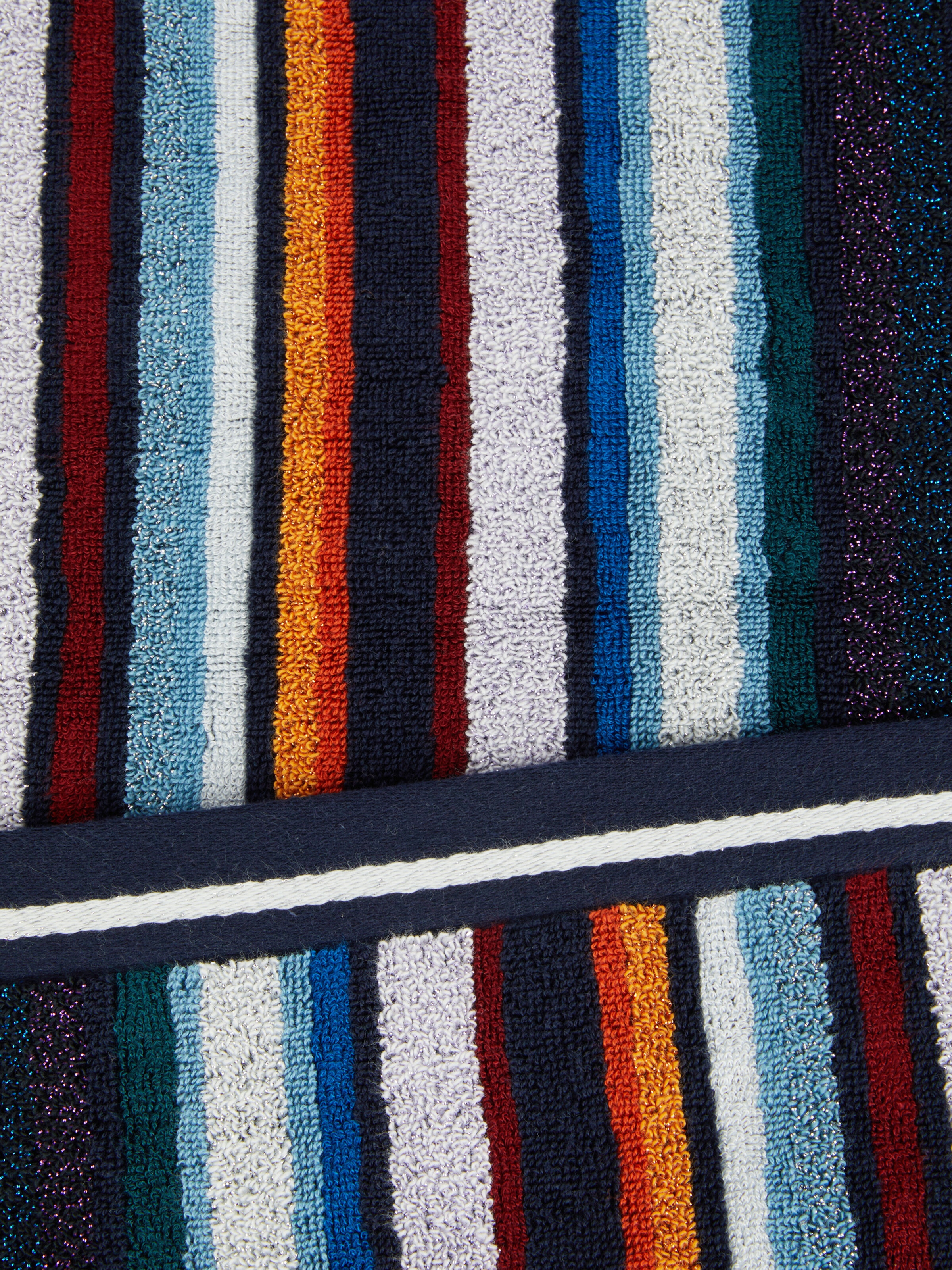 Chandler 100x180 cm terry beach towel with lurex, Blue - 2