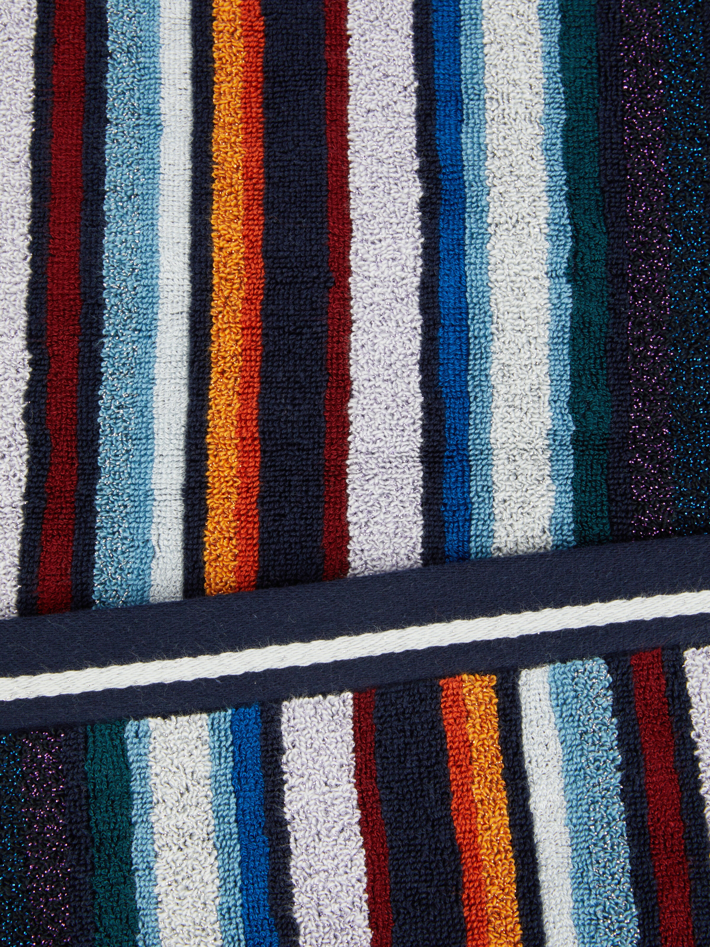 Toalla de playa Chandler 100×180 cm de rizo con lúrex, Azul Oscuro - 2