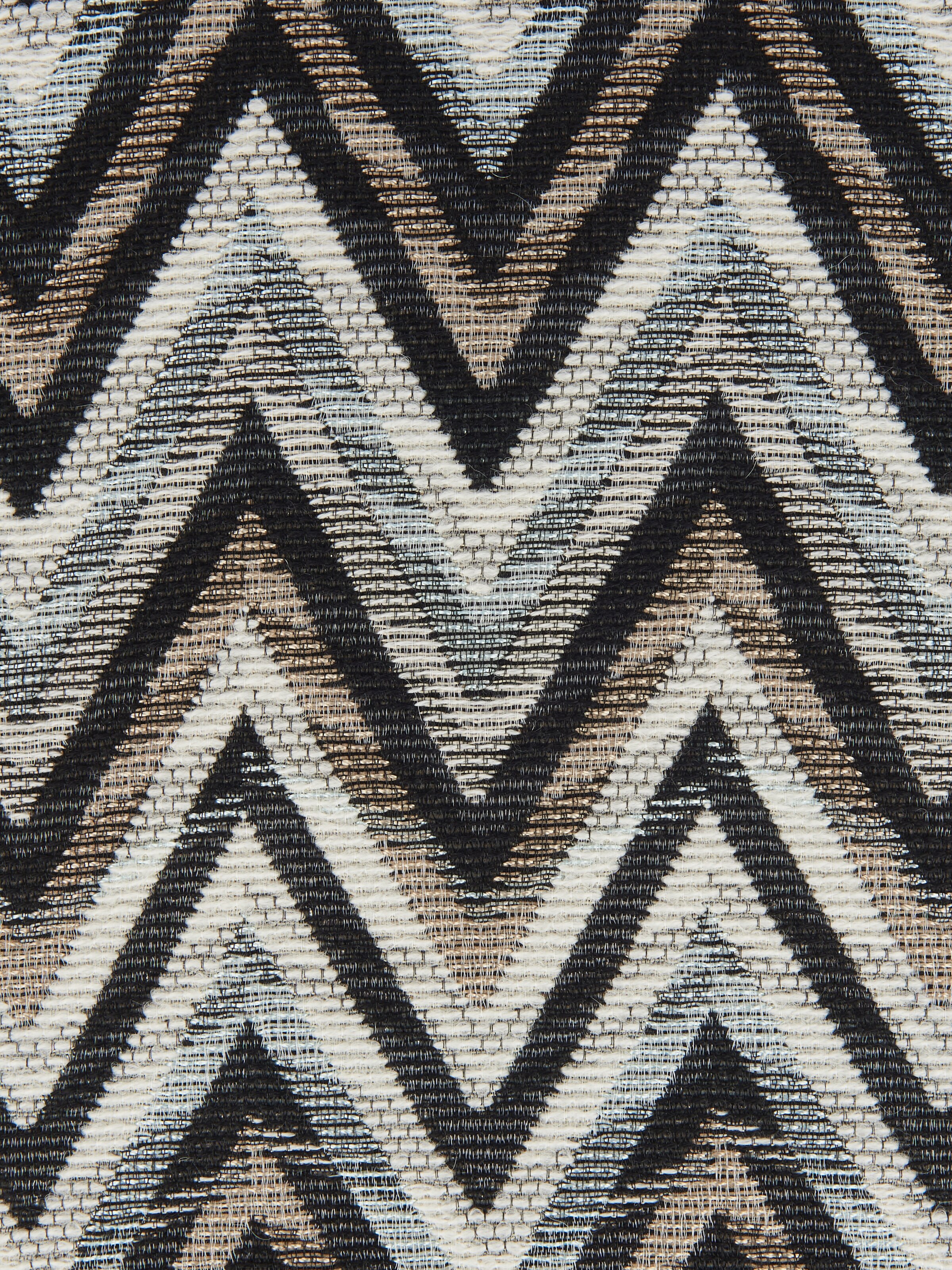 Cuscino Bleatched 40x40 cm chevron effetto 3D, Nero    - 3