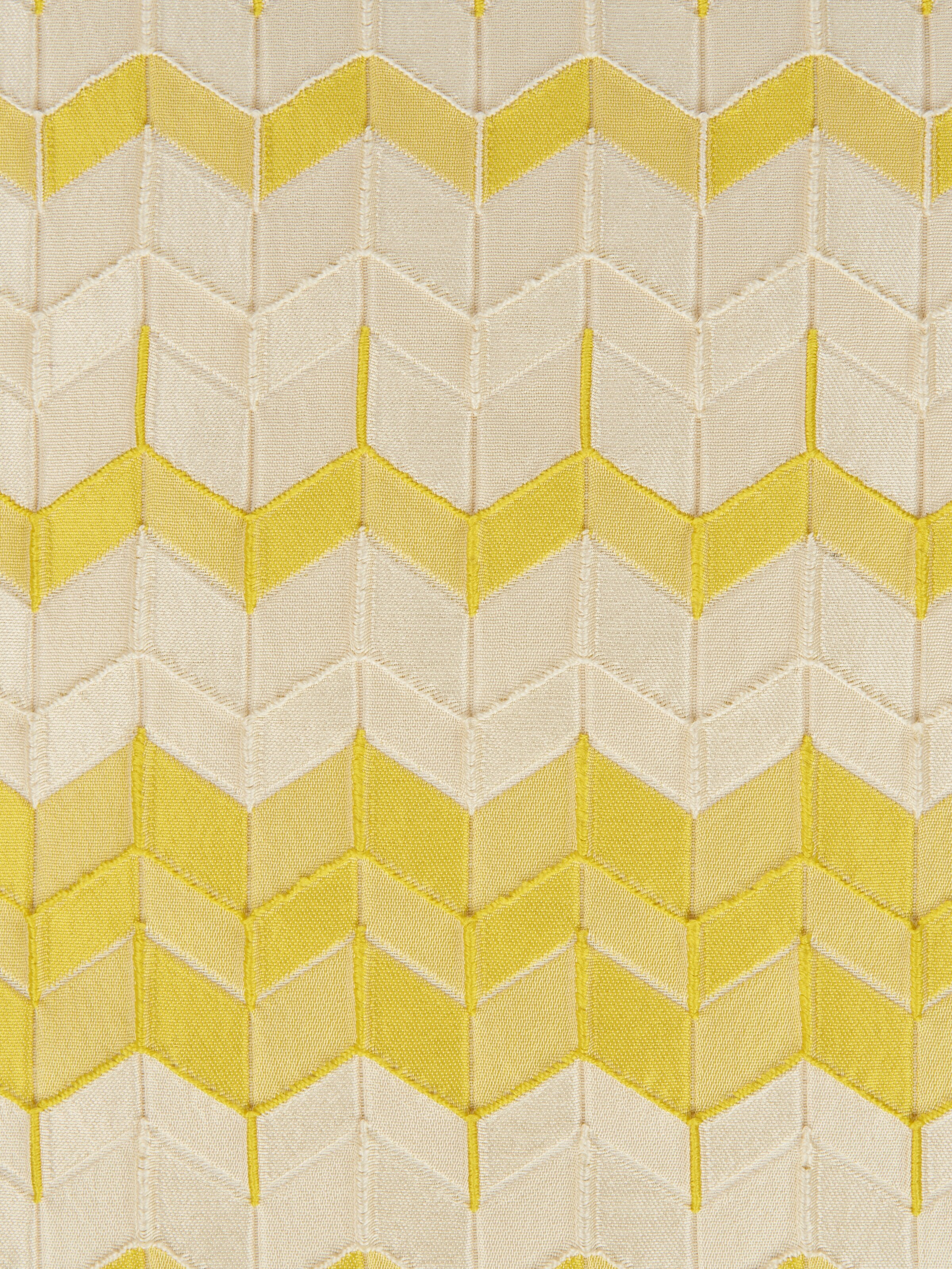 Tread 40x40 cm chevron 3D effect cushion, Yellow  - 3