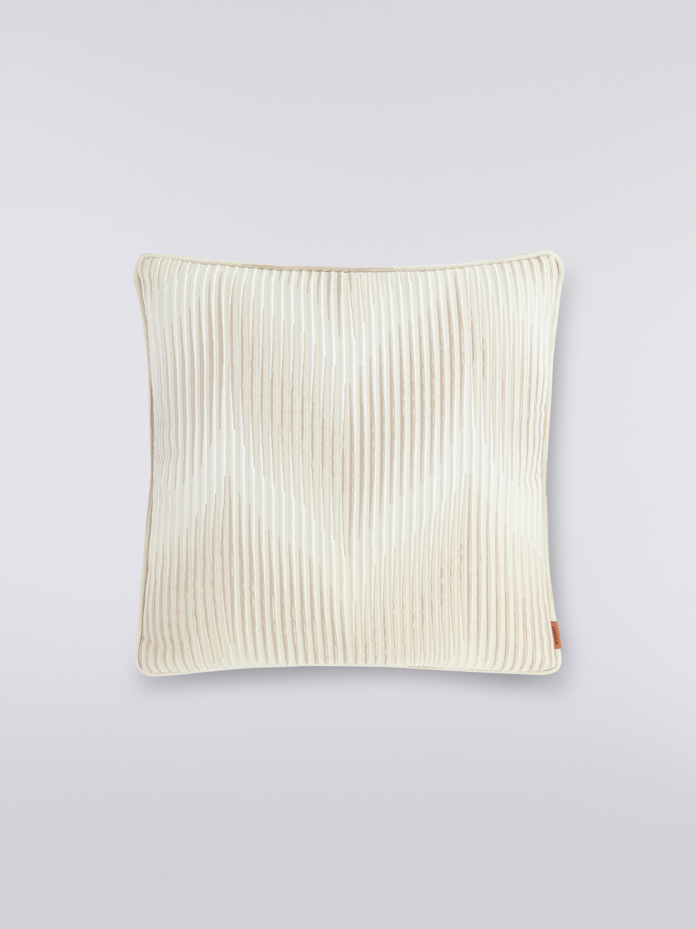 Ande 40x40 cm cushion with faded chevron, White  - 0