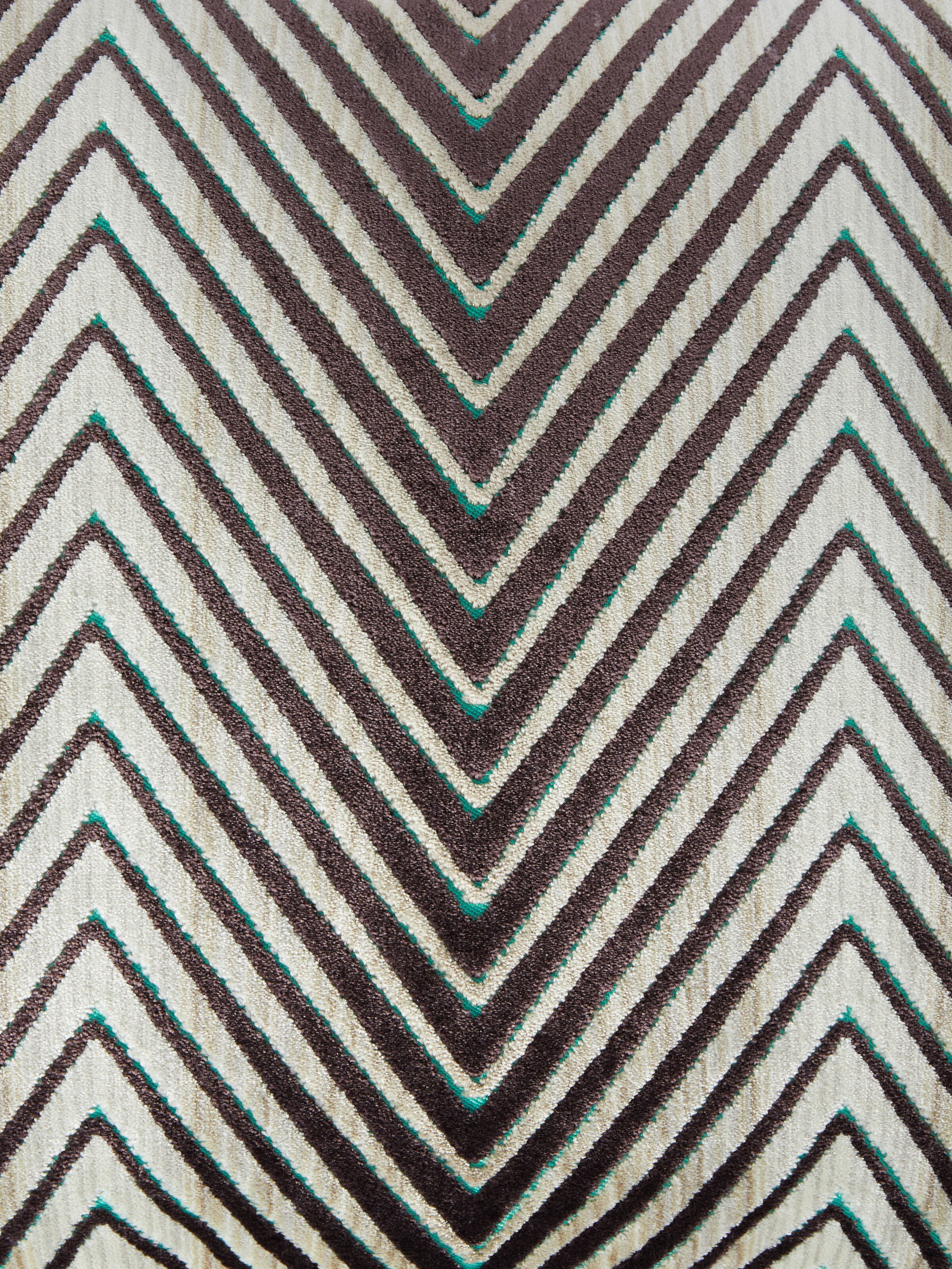 Ziggy 40x40 cm viscose blend zigzag cushion, Purple  Multicoloured  - 3