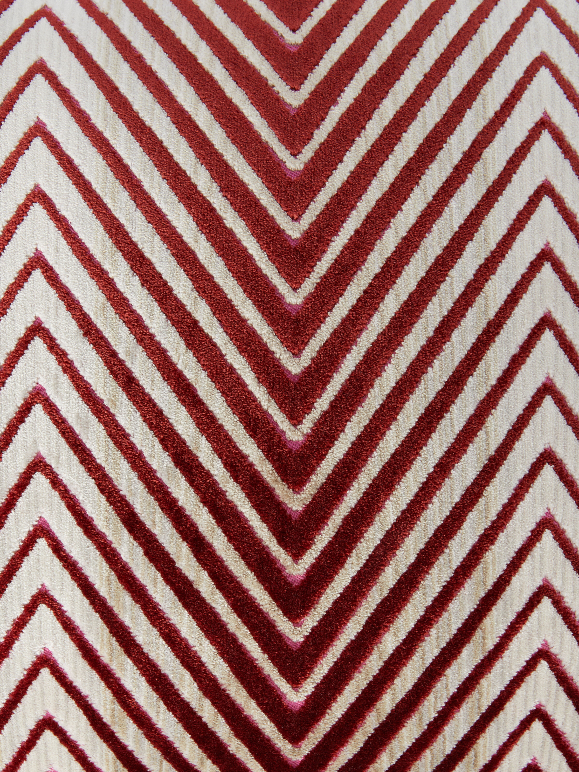 Cuscino Ziggy 40x40 cm in misto viscosa zig zag, Rosso & Multicolore - 3