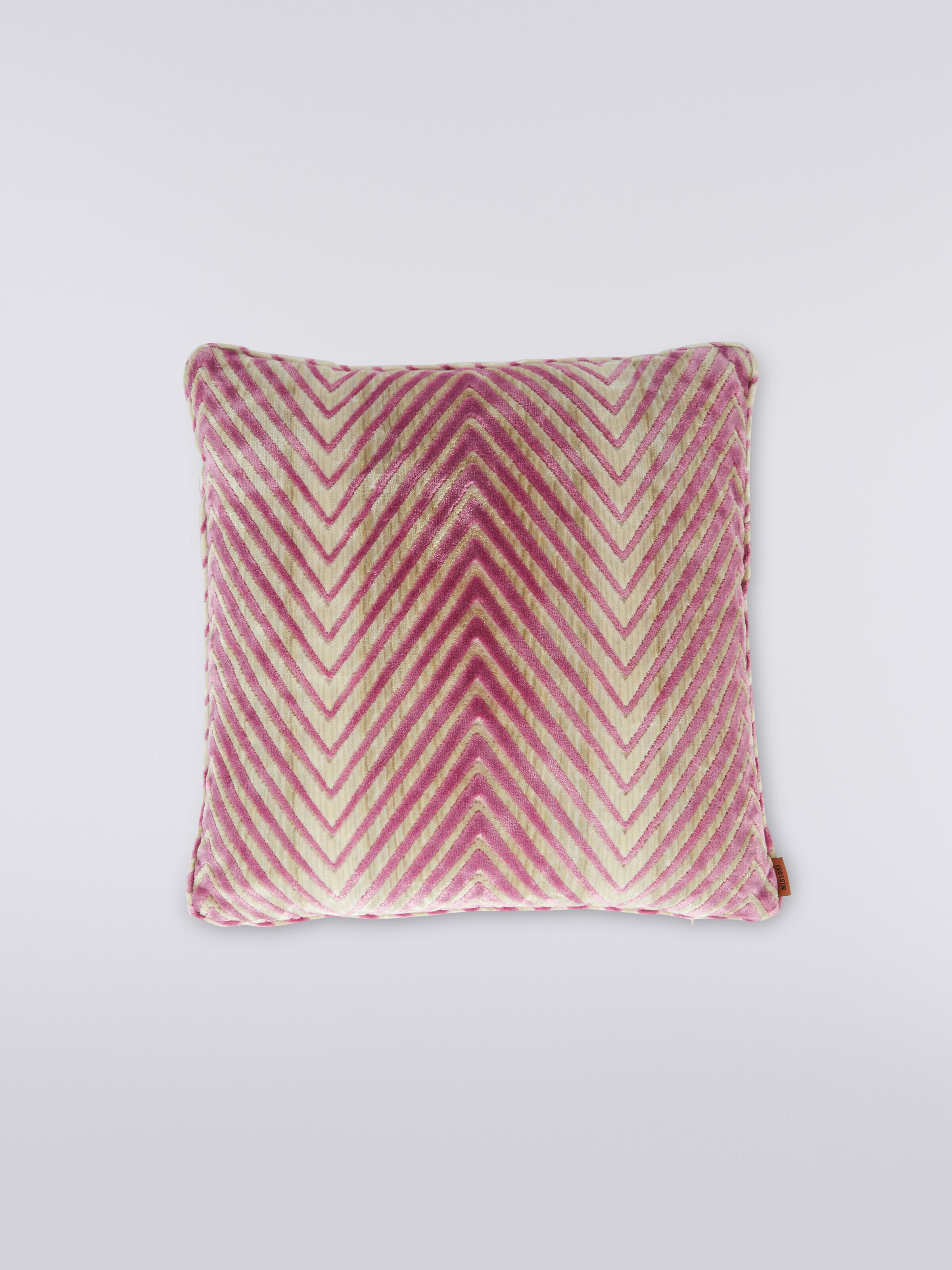Ziggy 40x40 cm viscose blend zigzag cushion, Multicoloured  - 0