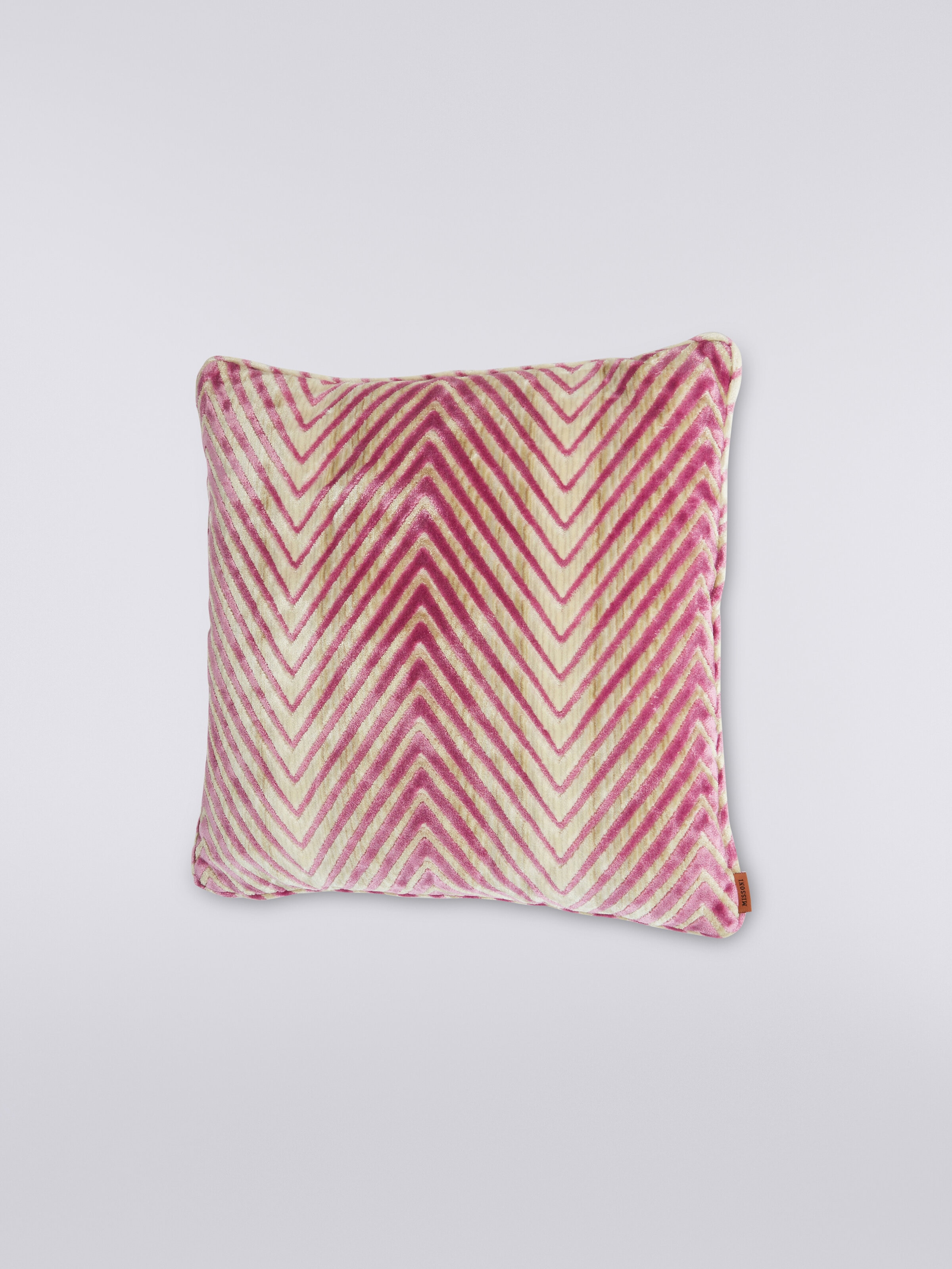 Ziggy 40x40 cm viscose blend zigzag cushion, Multicoloured  - 1