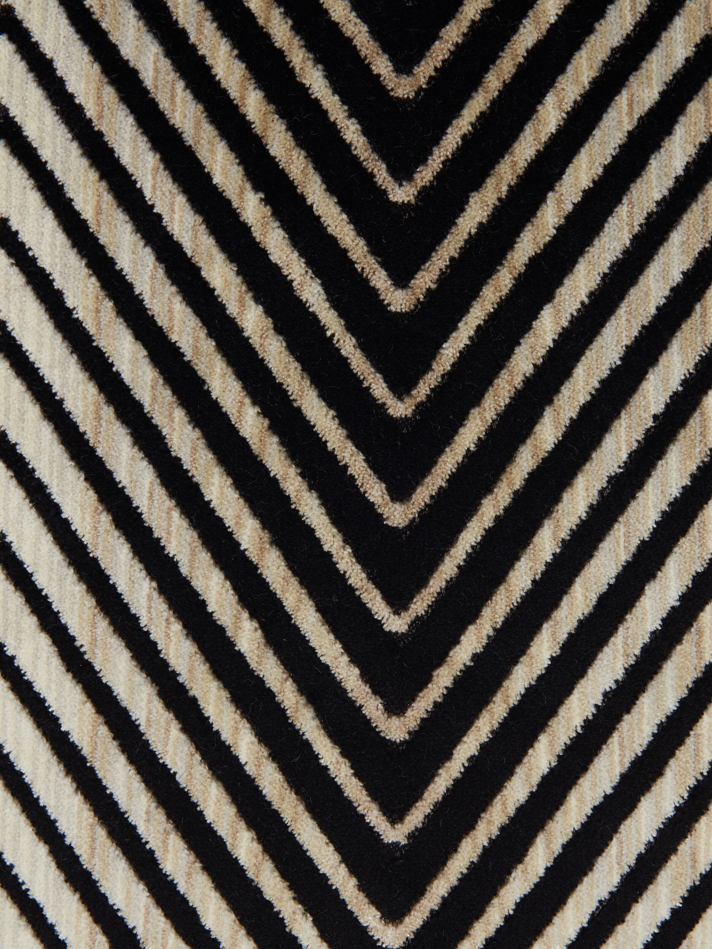Ziggy 40x40 cm viscose blend zigzag cushion, Black & White - 3