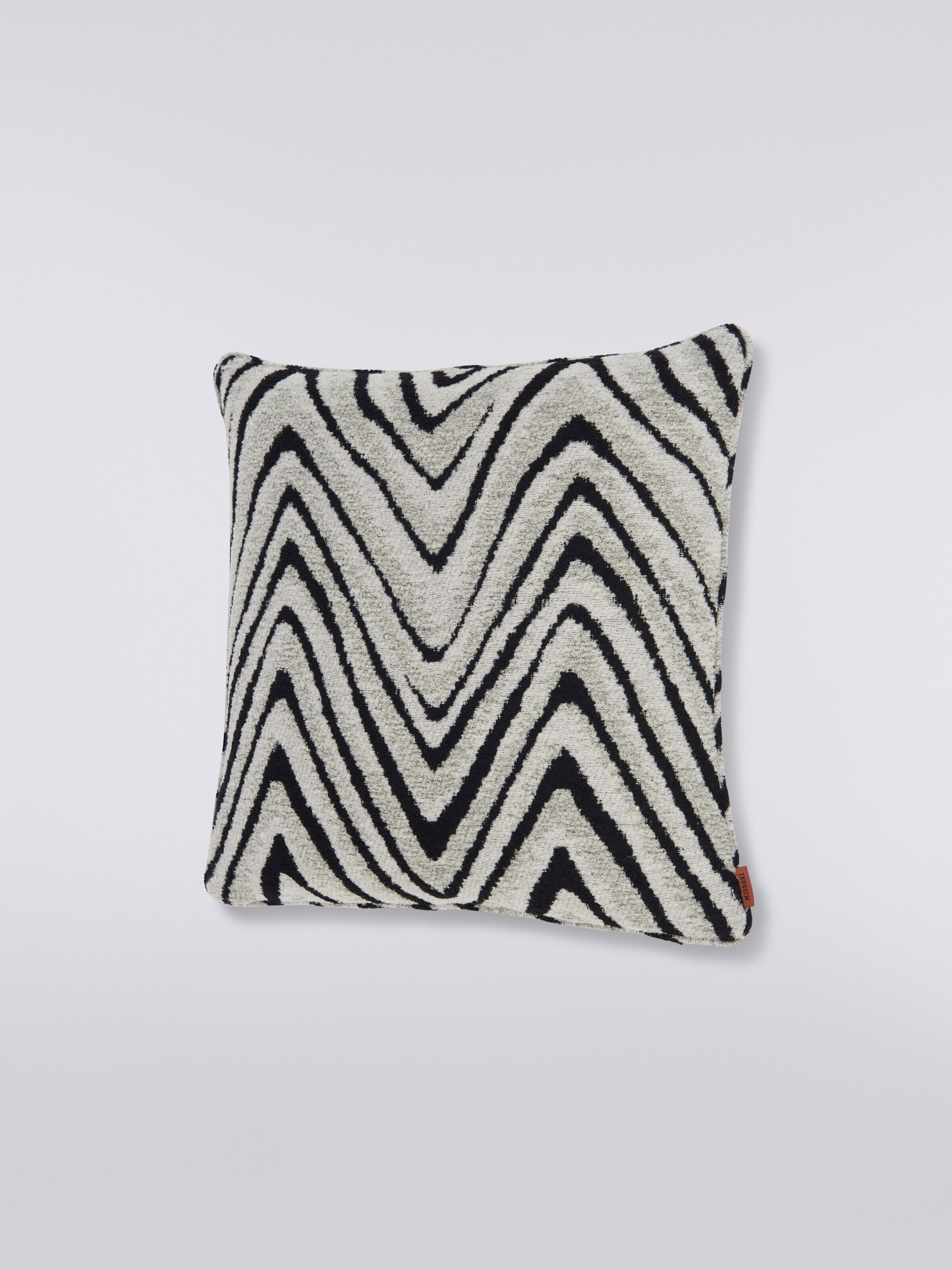 Black and sale white chevron cushion