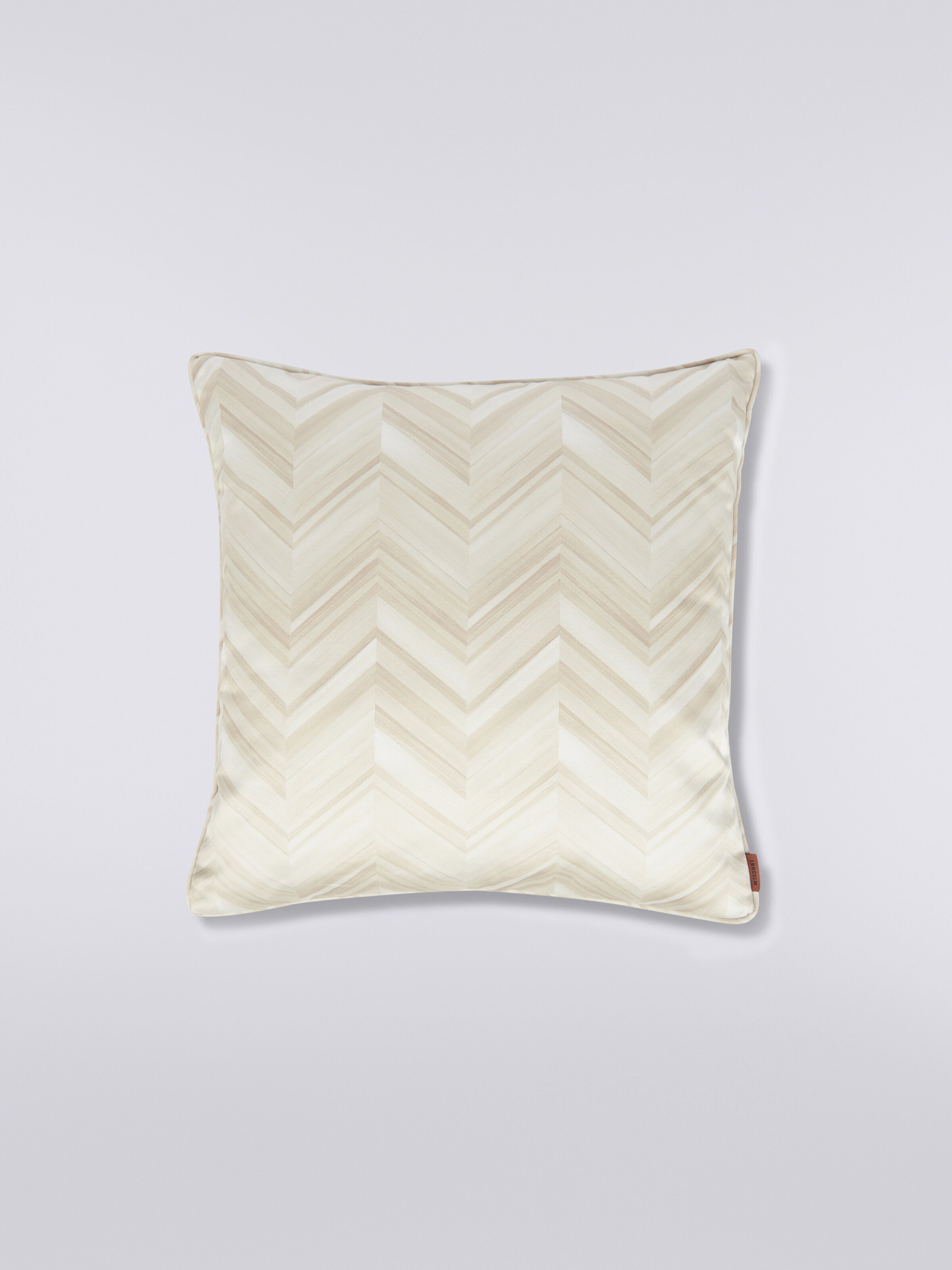 Layers 40x40 cm cotton sateen chevron cushion, White  - 0