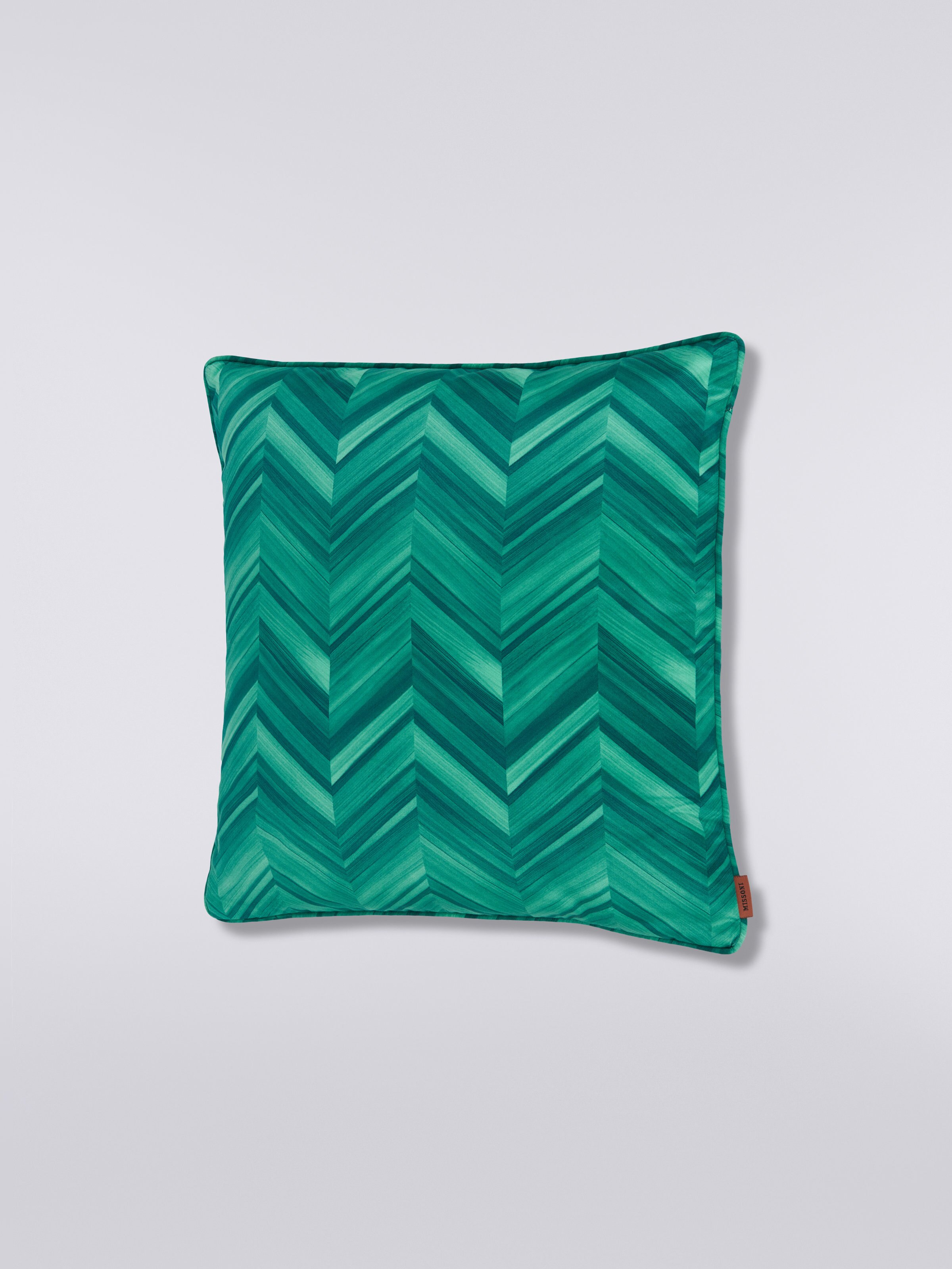 Layers 40x40 cm cotton sateen chevron cushion, Multicoloured  - 1