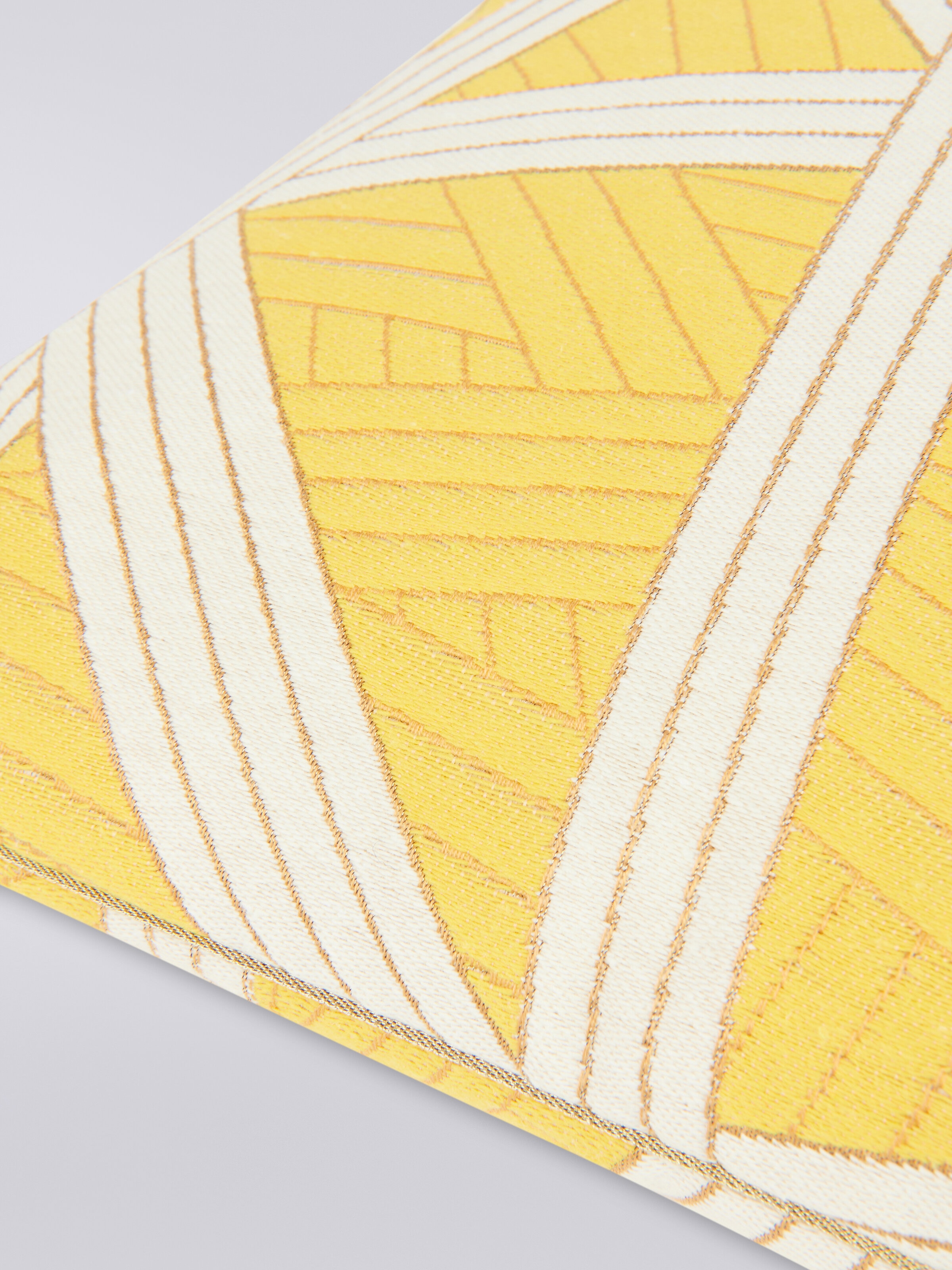 Nastri cushion 40x40 cm with stitching, Yellow  - 2