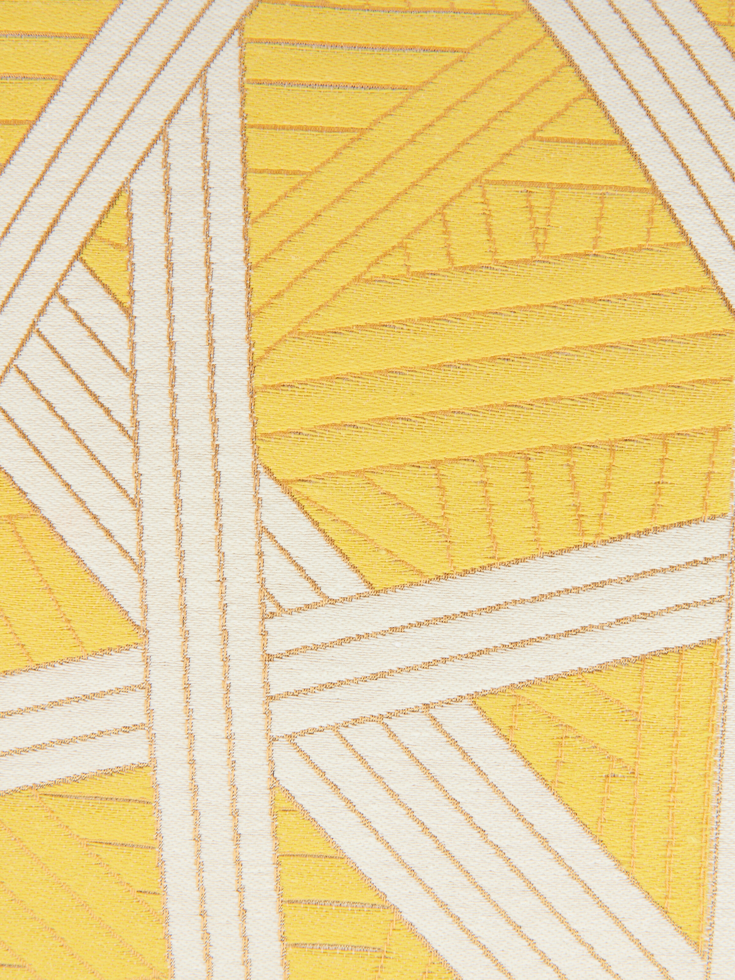Nastri cushion 40x40 cm with stitching, Yellow  - 3