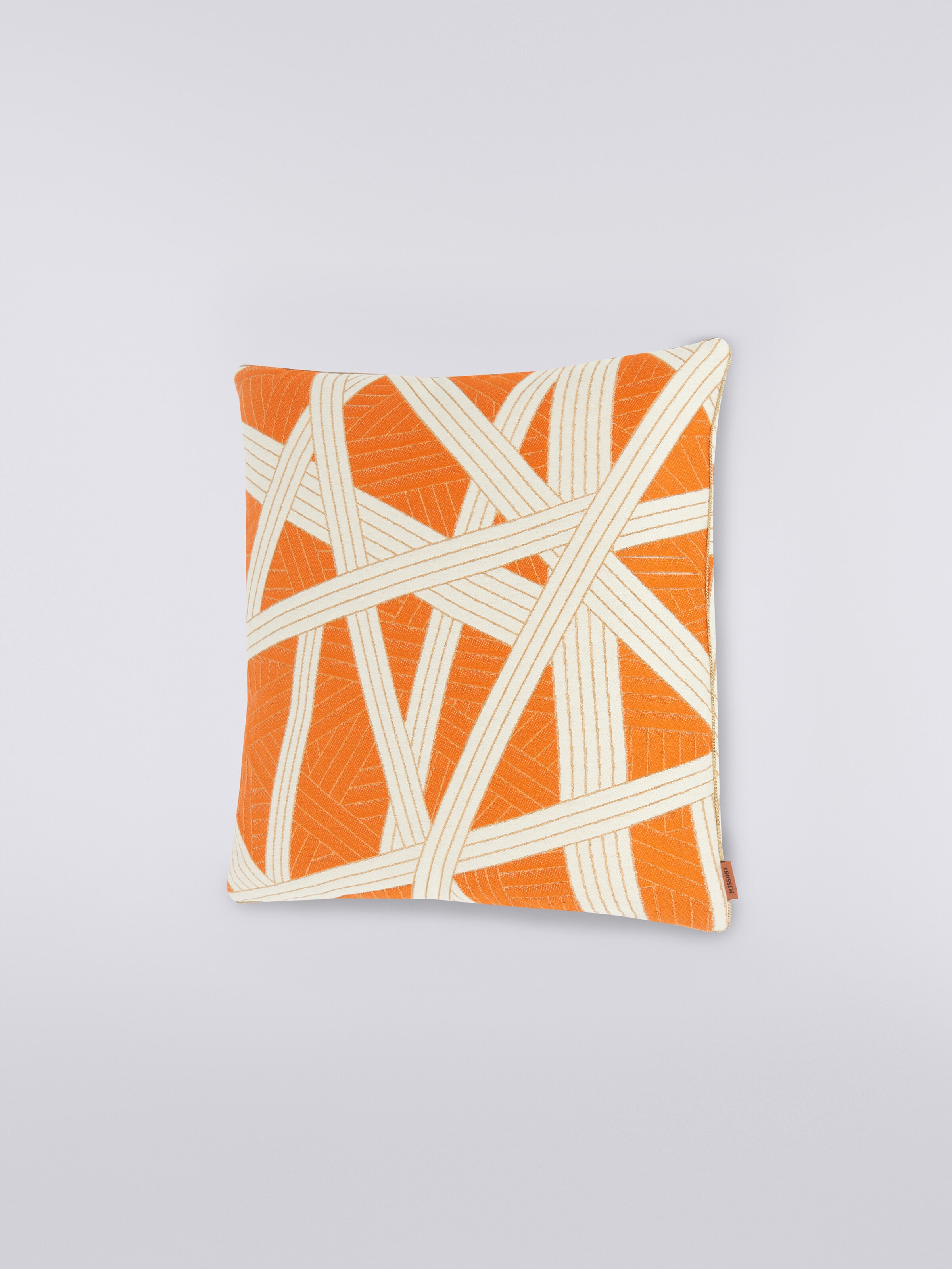 Nastri cushion 40x40 cm with stitching, Orange - 1