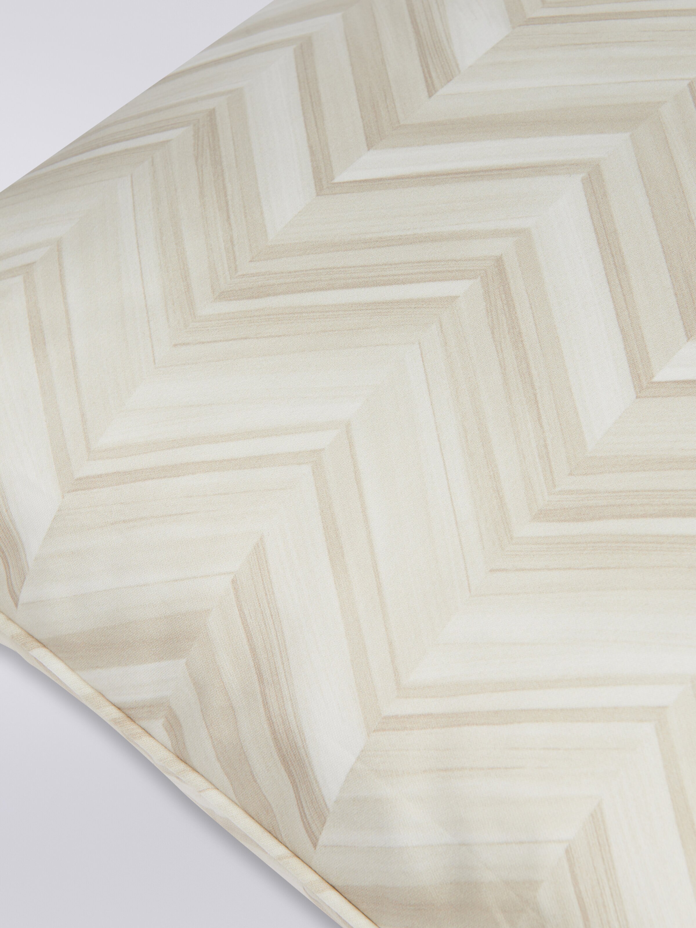 Cojín Layers 60×60 cm en rasete de algodón de espigas, Blanco  - 2