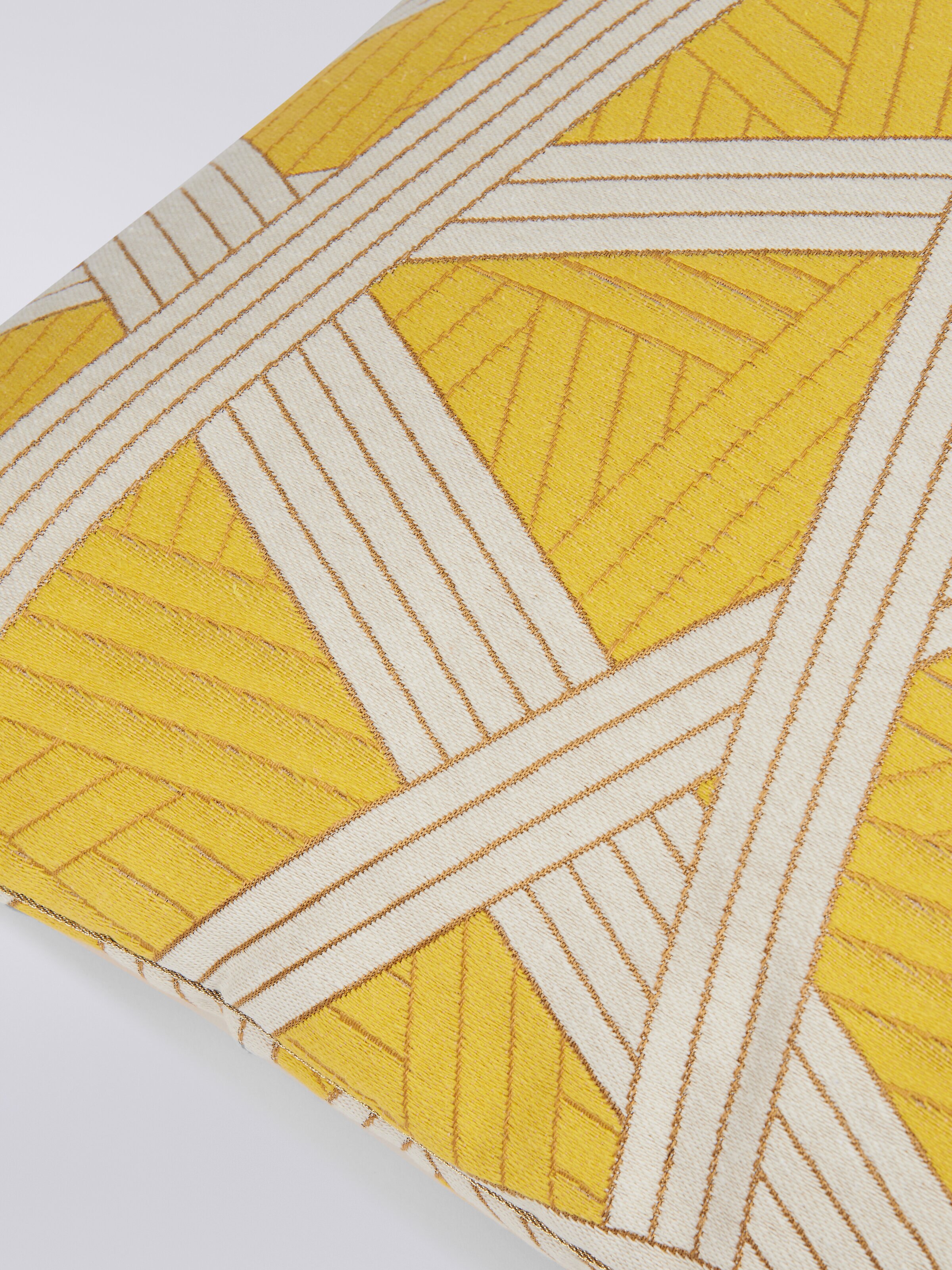 Nastri cushion 60x60 cm with contrasting stitching, Yellow  - 2