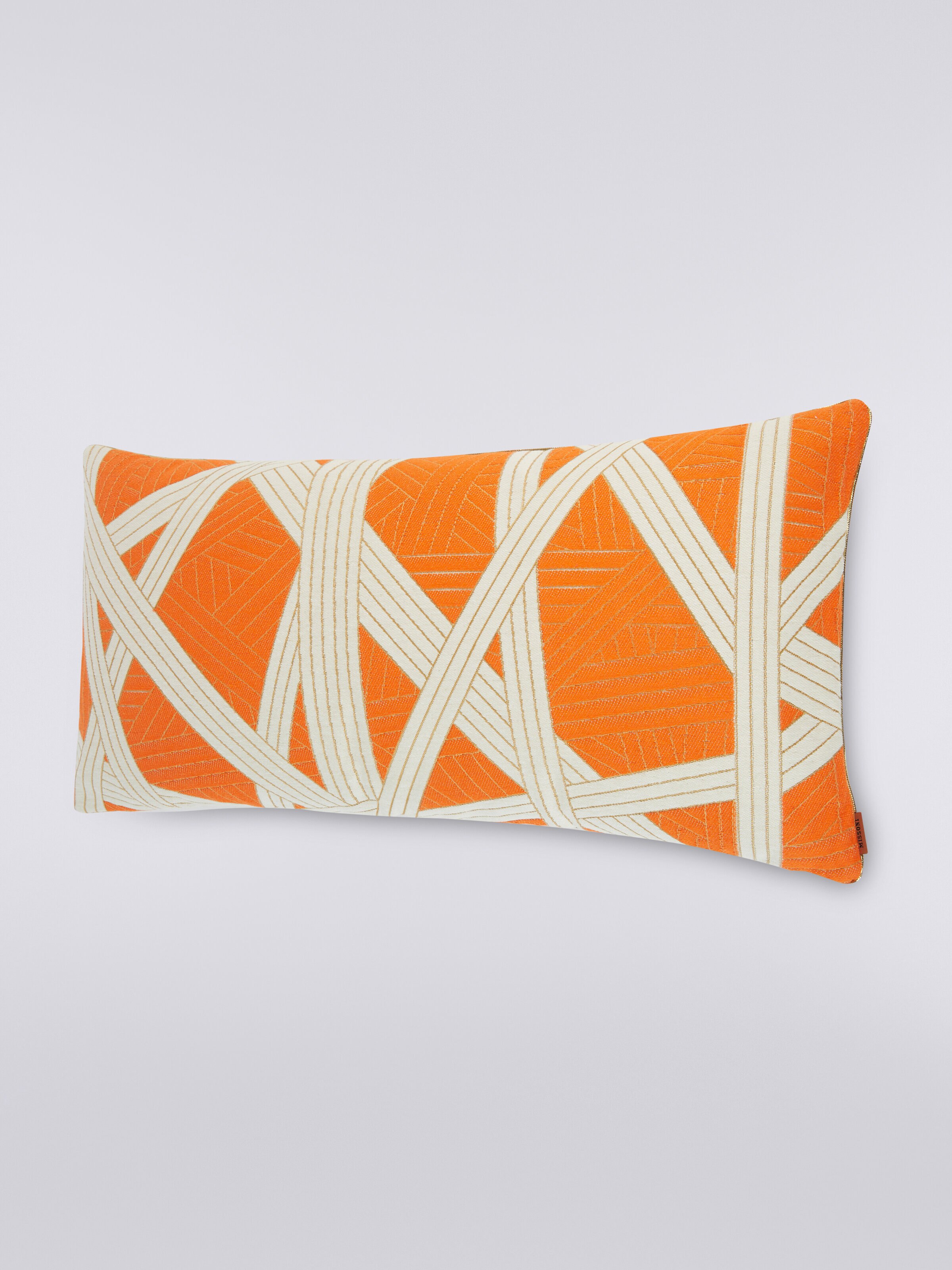 Nastri 30x60 cm cushion with stitching, Orange - 1