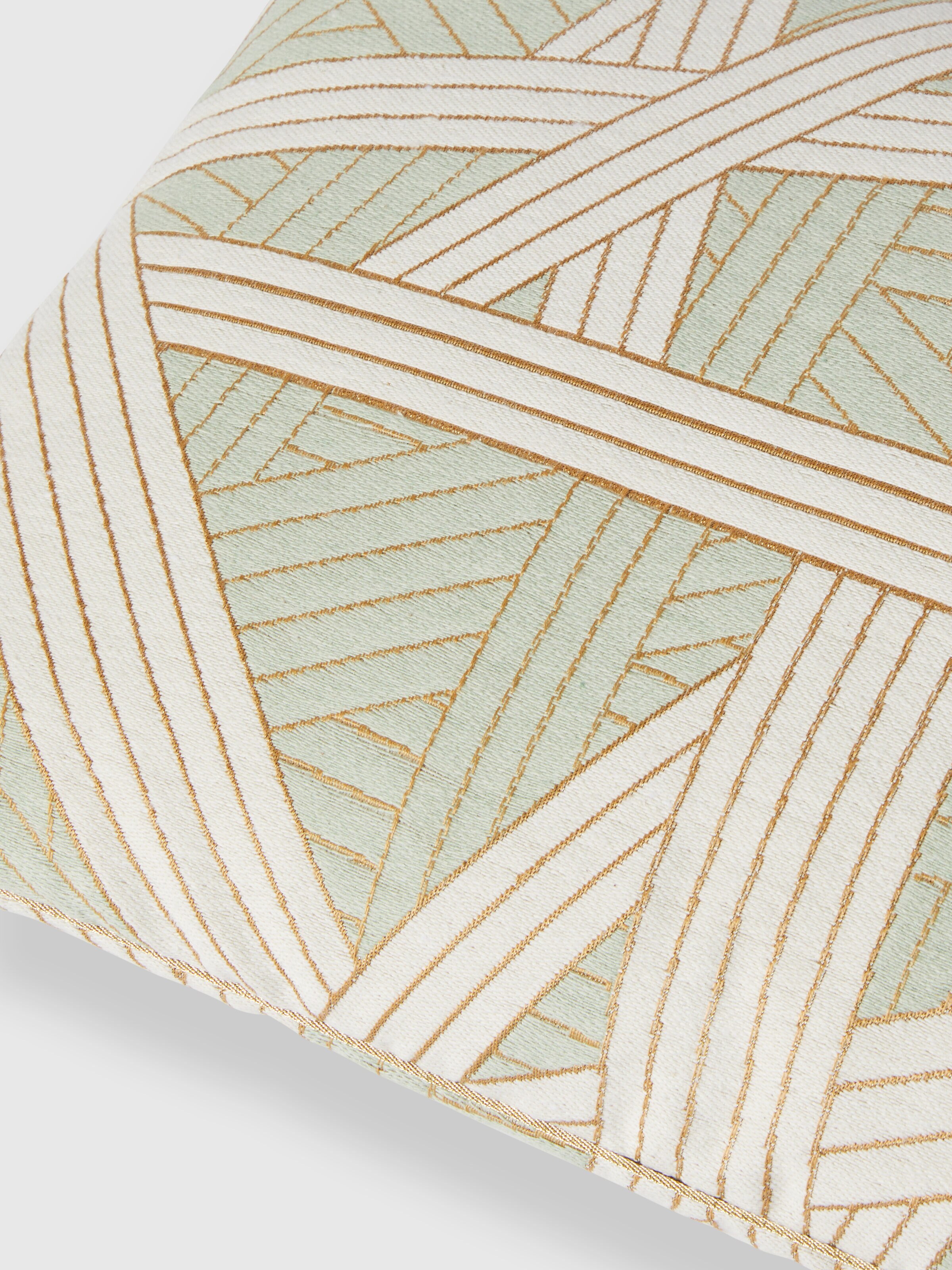 Nastri クッション 30x60cm ステッチ入り, グリーン - 2