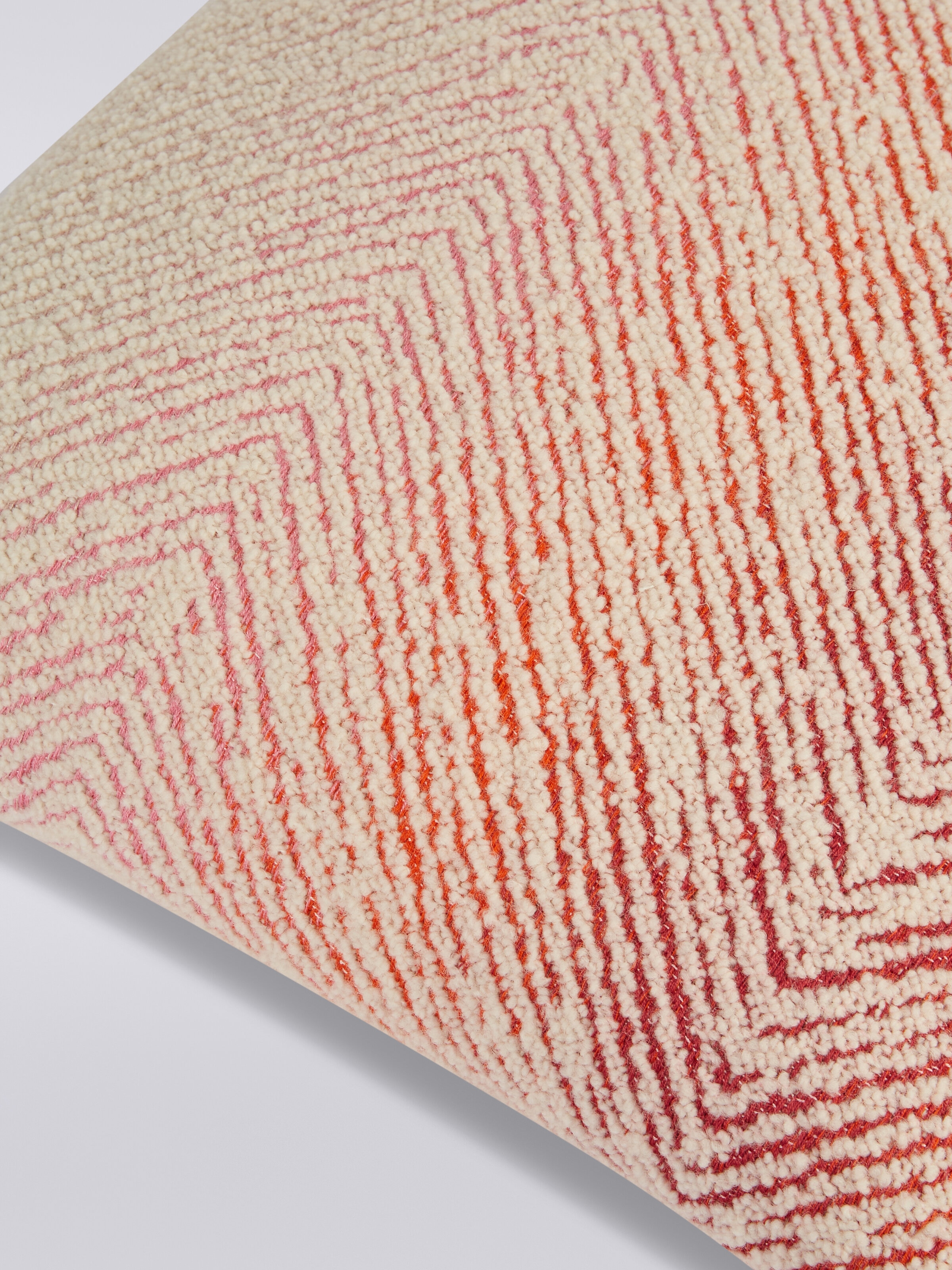 Cojín Brouges 40×40 cm en mezcla de lana y viscosa, Rojo  - 2