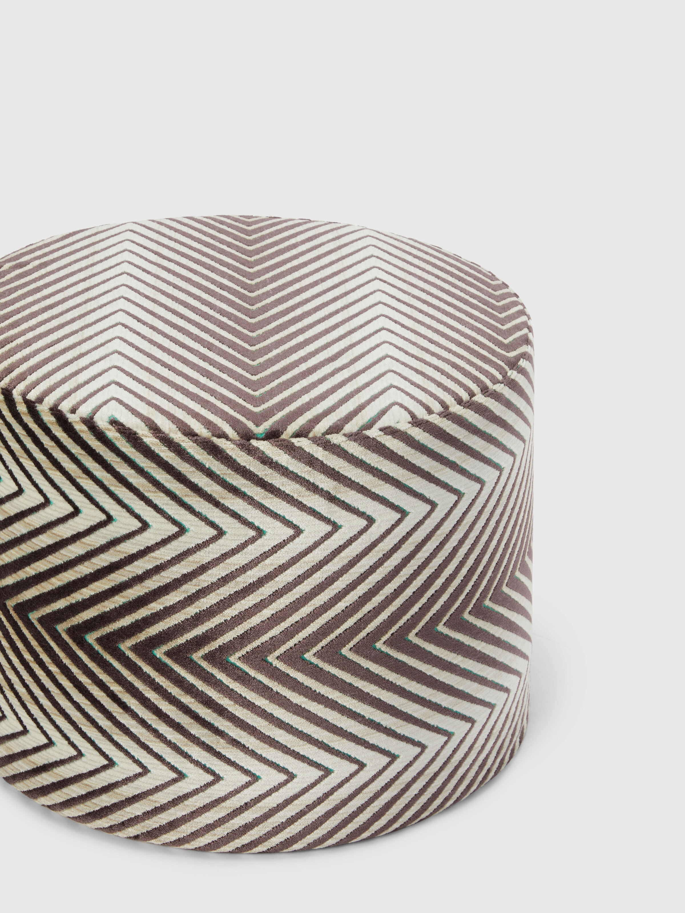 Ziggy pouffe, 40x30 cm cylinder , Purple  Multicoloured  - 1