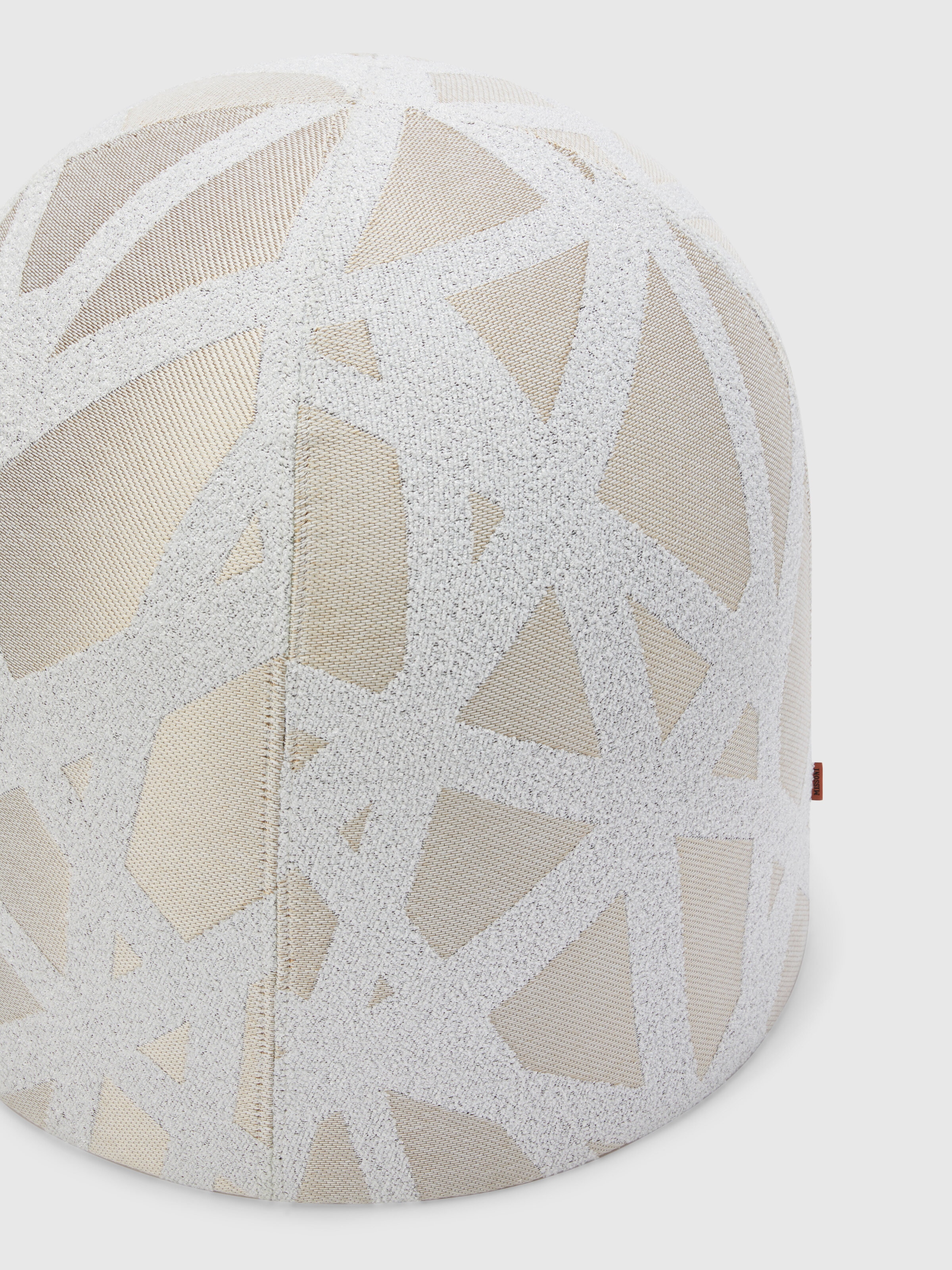 Pouf Nastri 50x50 cm, Bianco  - 1