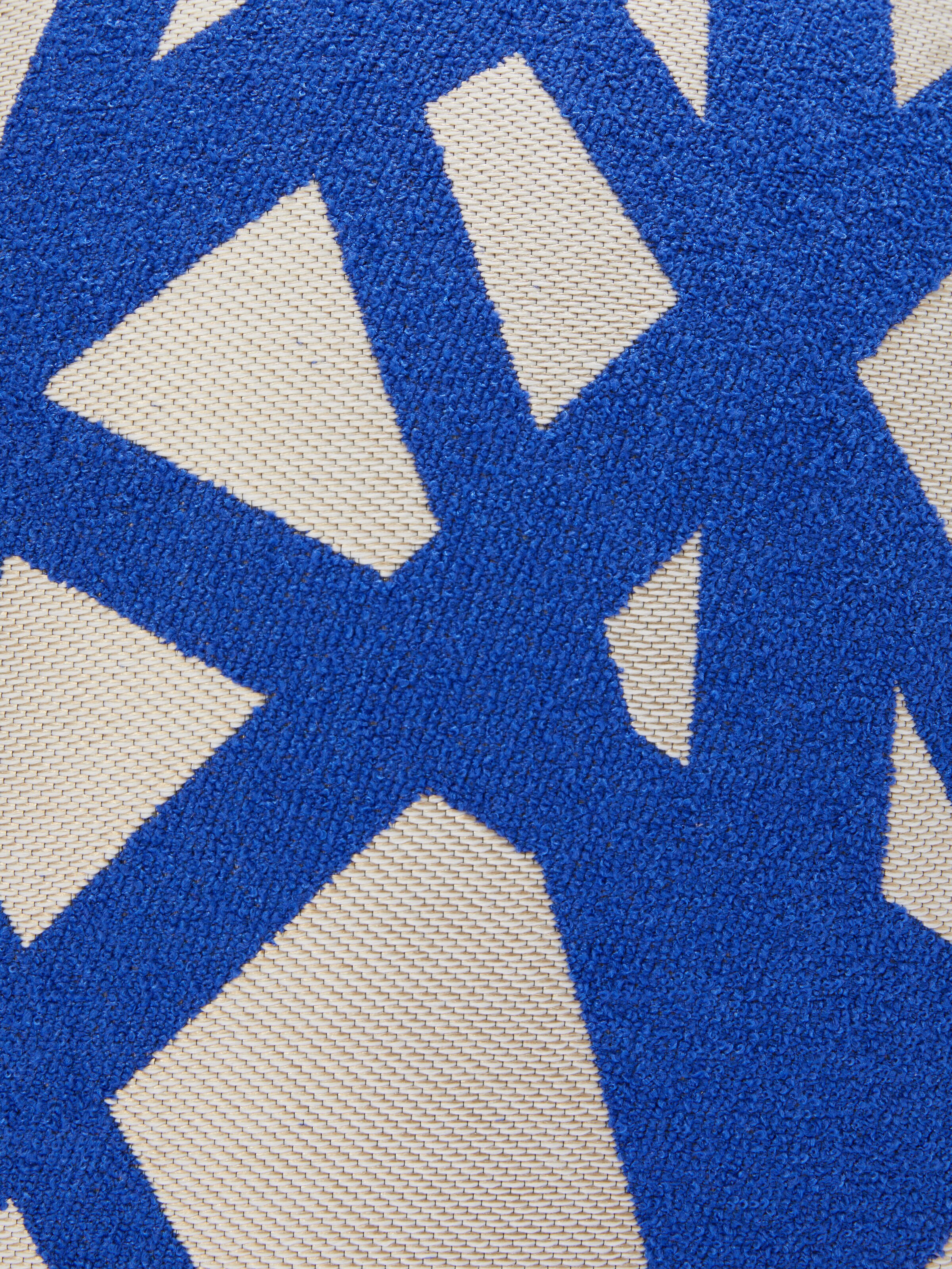 Pouf Nastri 50x50 cm, White & Blue - 3