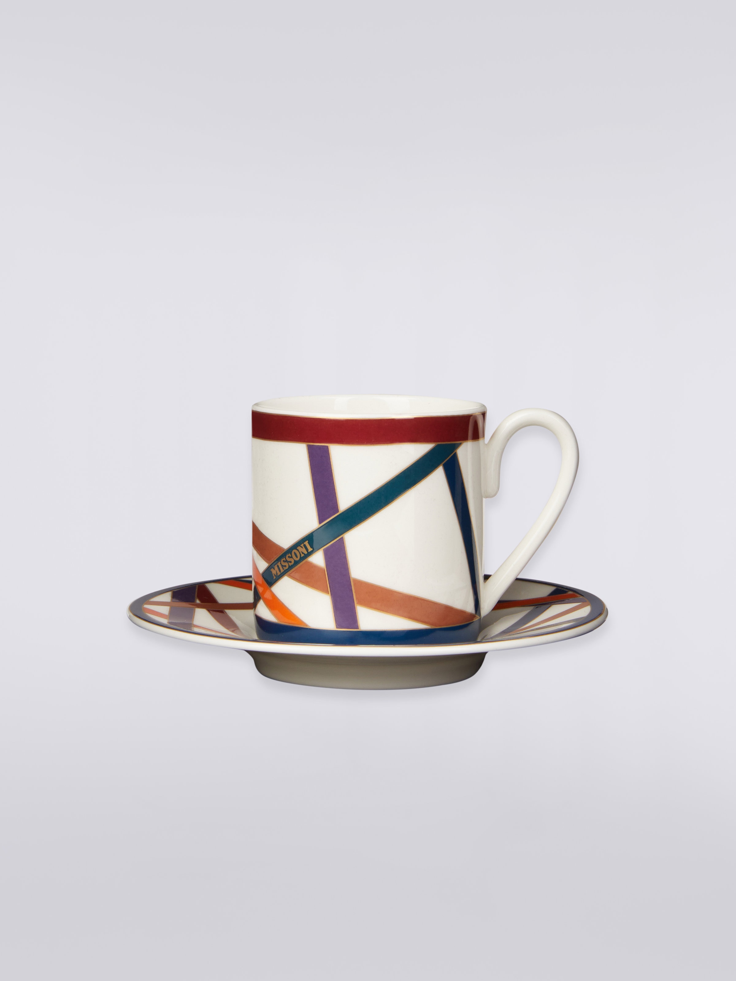 Nastri Set of 2 coffee cups & saucers, Multicoloured  - 0
