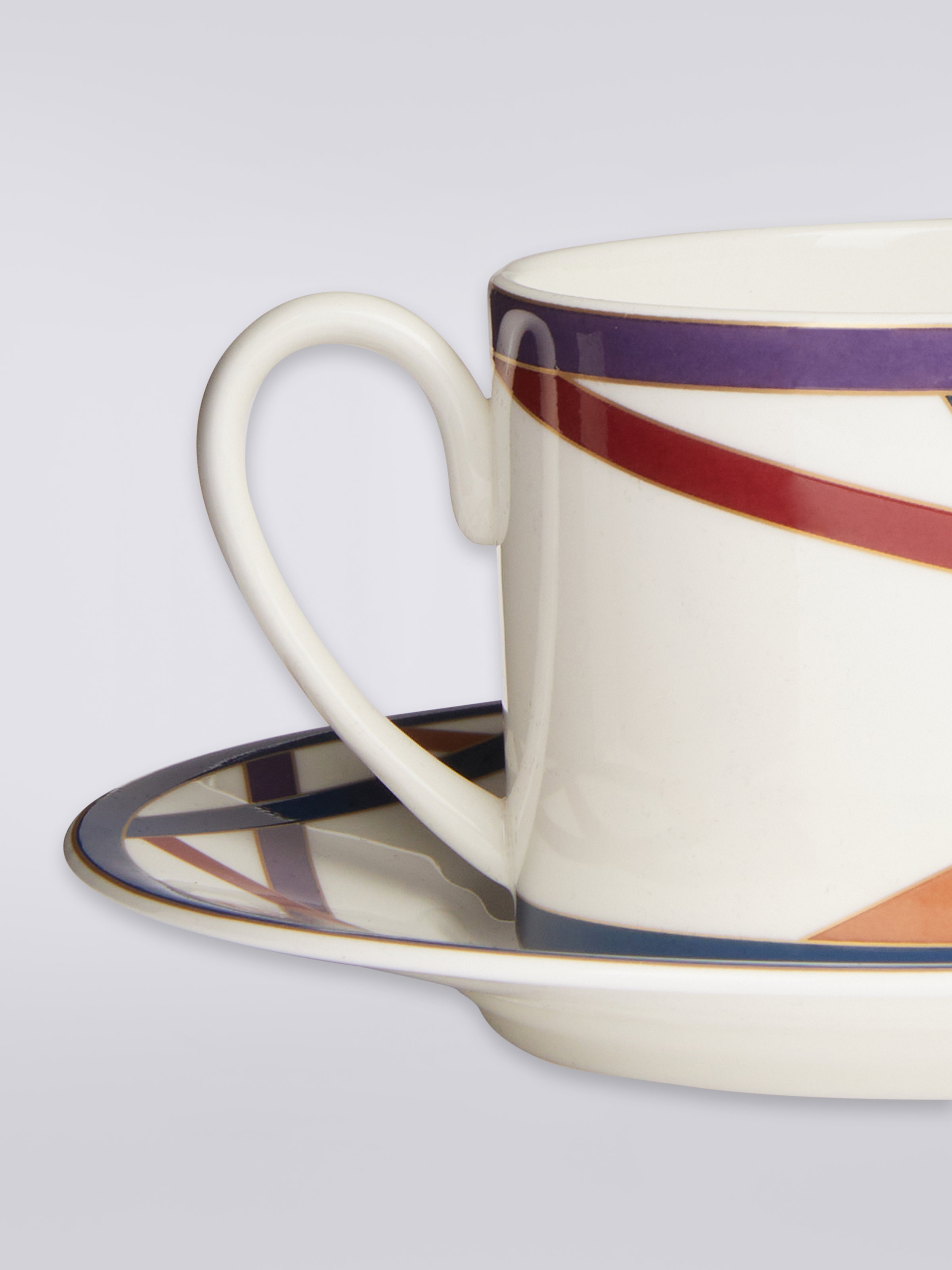 Nastri Set of 2 tea cups & saucers, Multicoloured  - 3