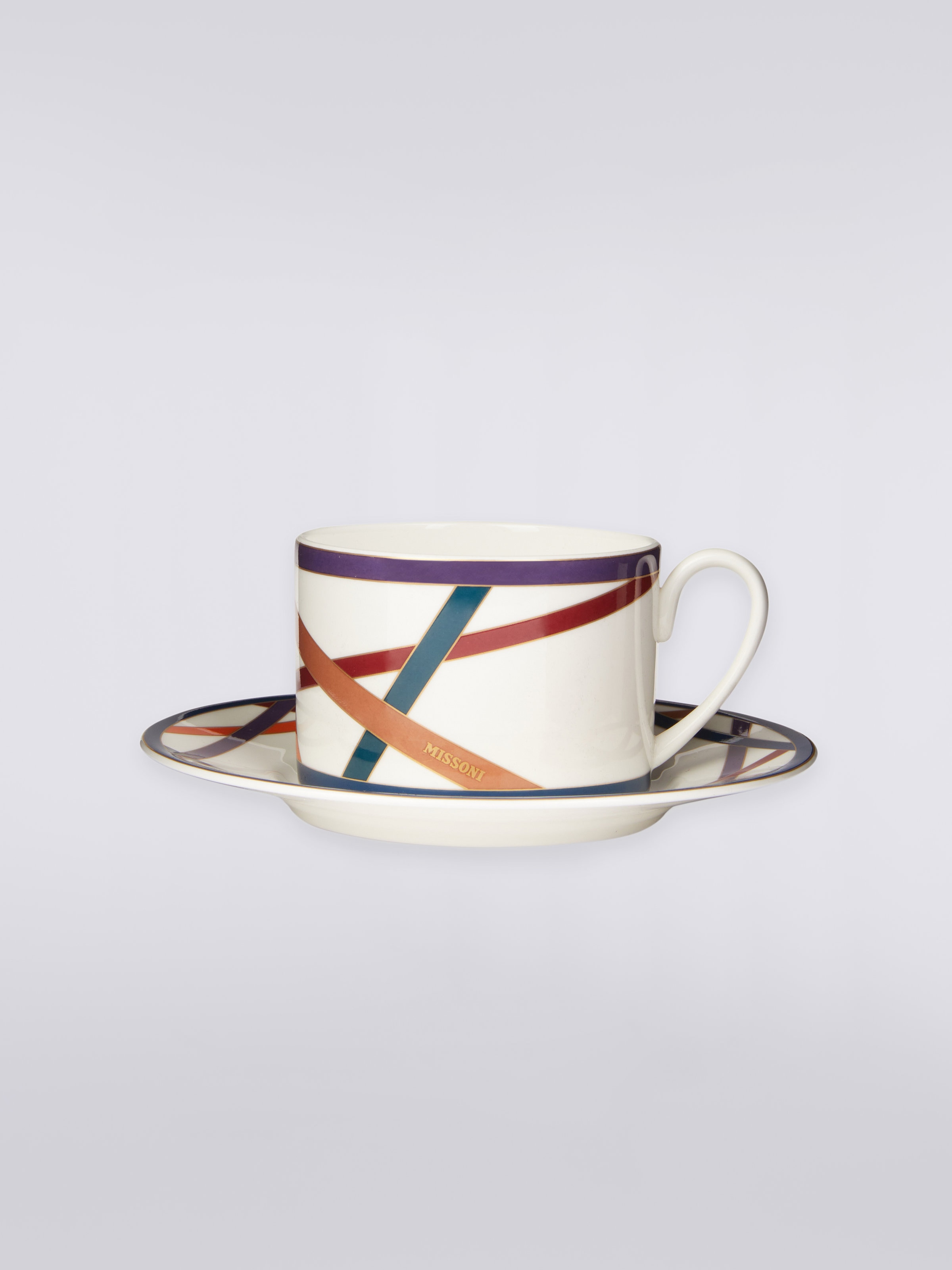 Nastri Set of 6 tea cups & saucers, Multicoloured  - 0