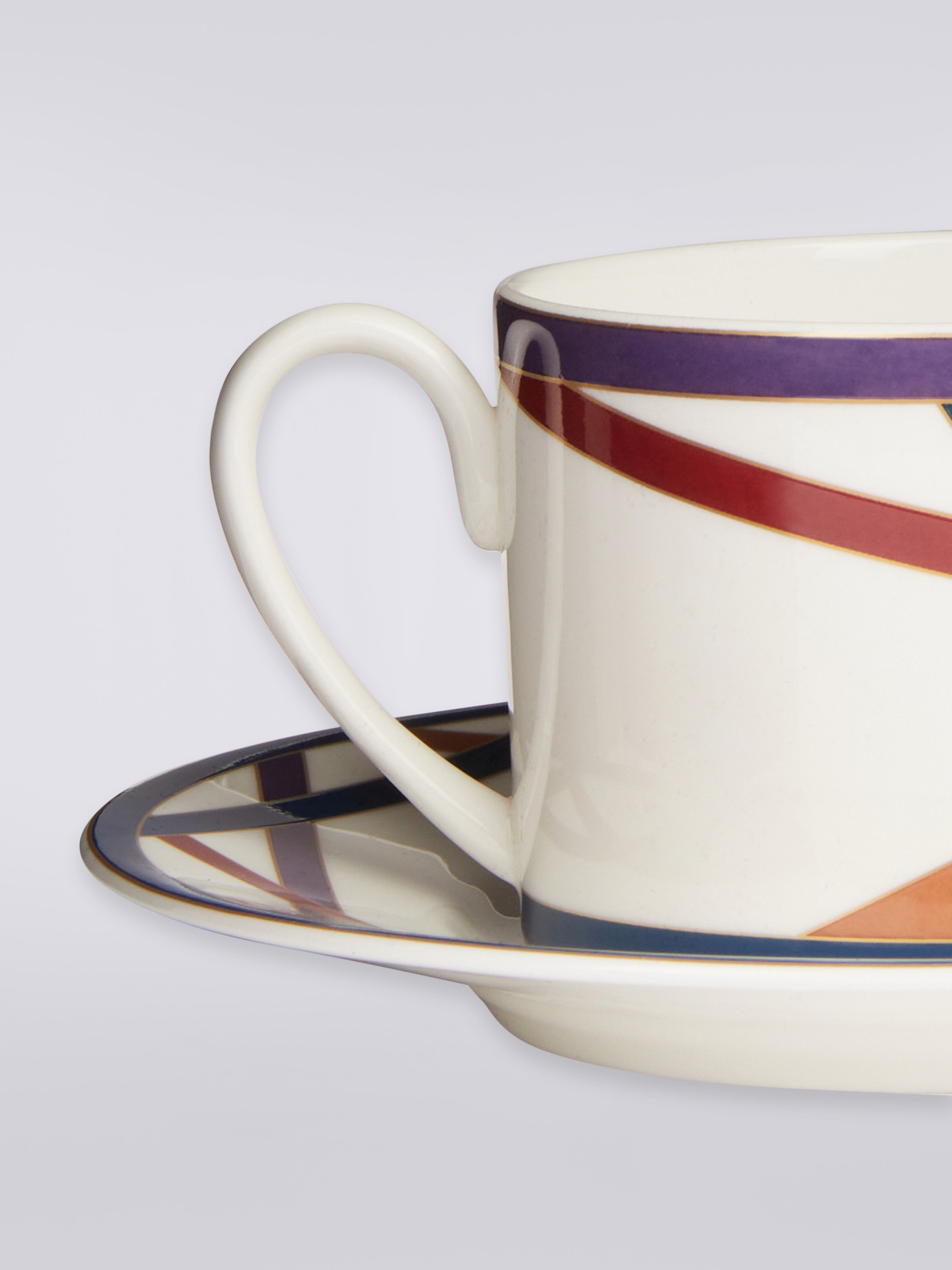 Nastri Set of 6 tea cups & saucers, Multicoloured  - 3