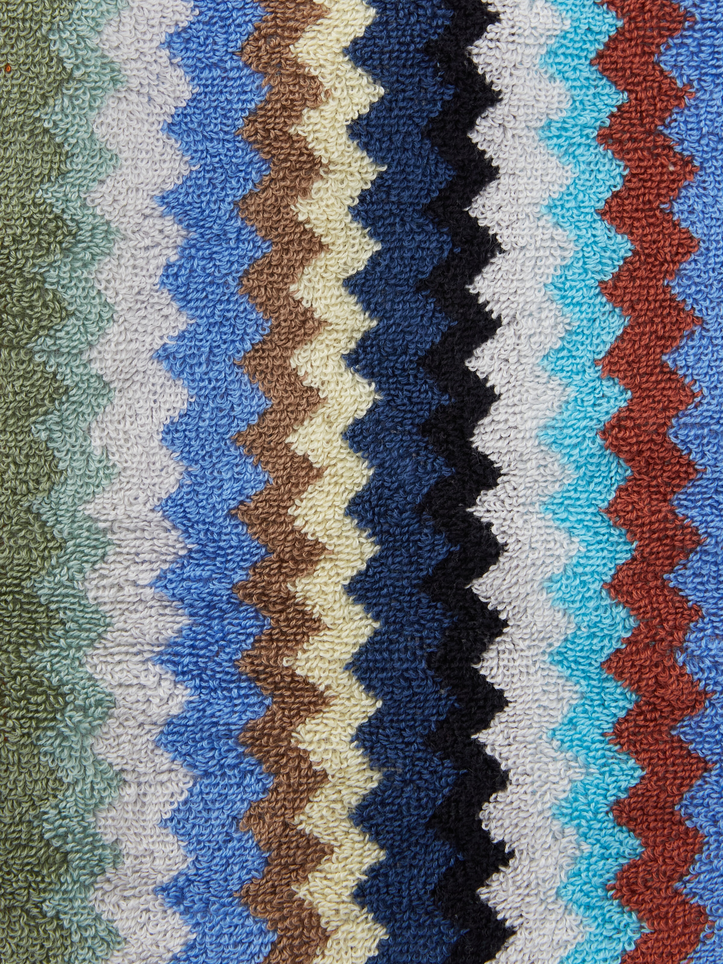 Riverbero hooded bathrobe, Turquoise  Multicoloured  - 3