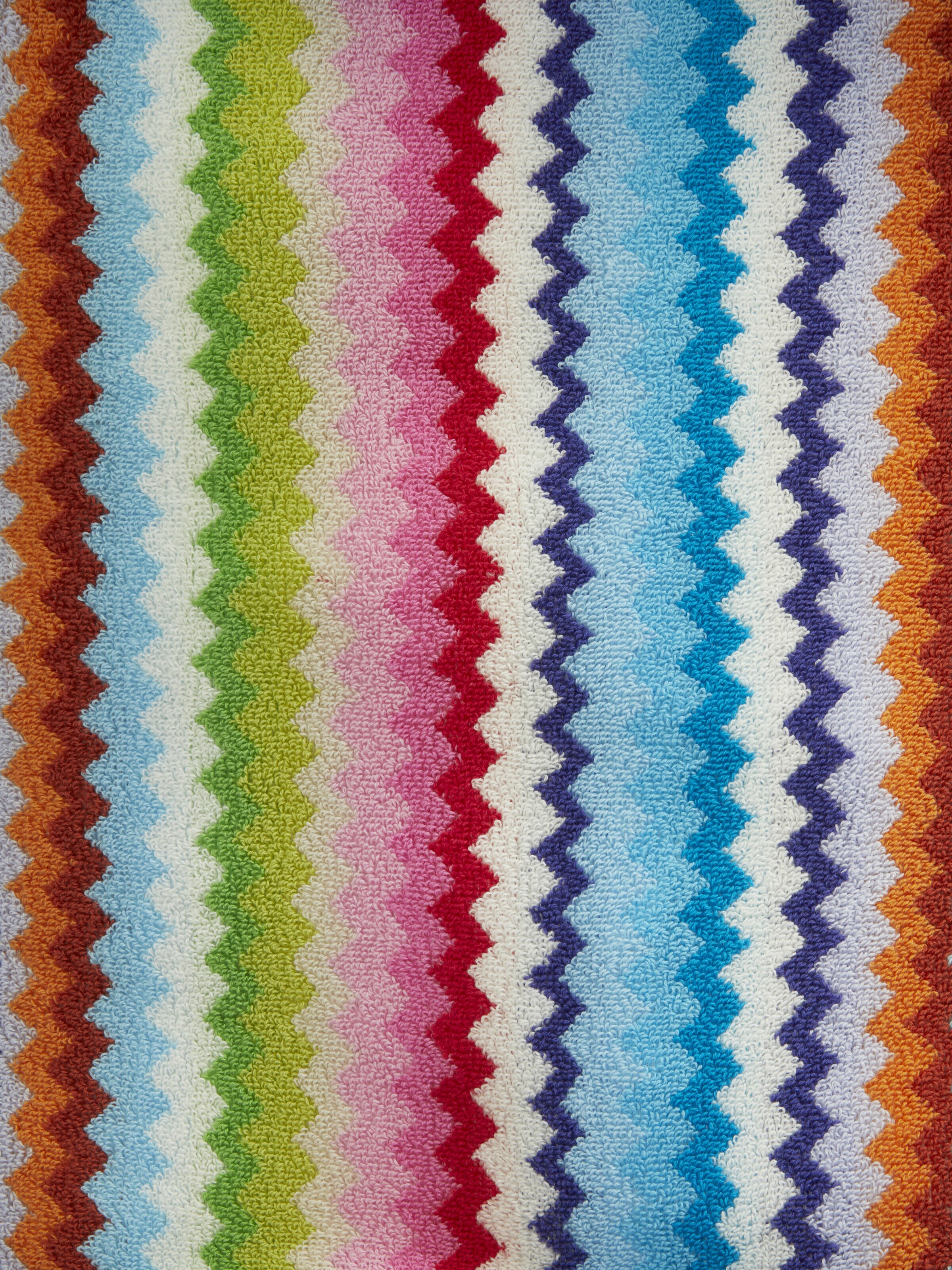 Accappatoio Riverbero in spugna di cotone zig zag , Rosa & Multicolore - 3