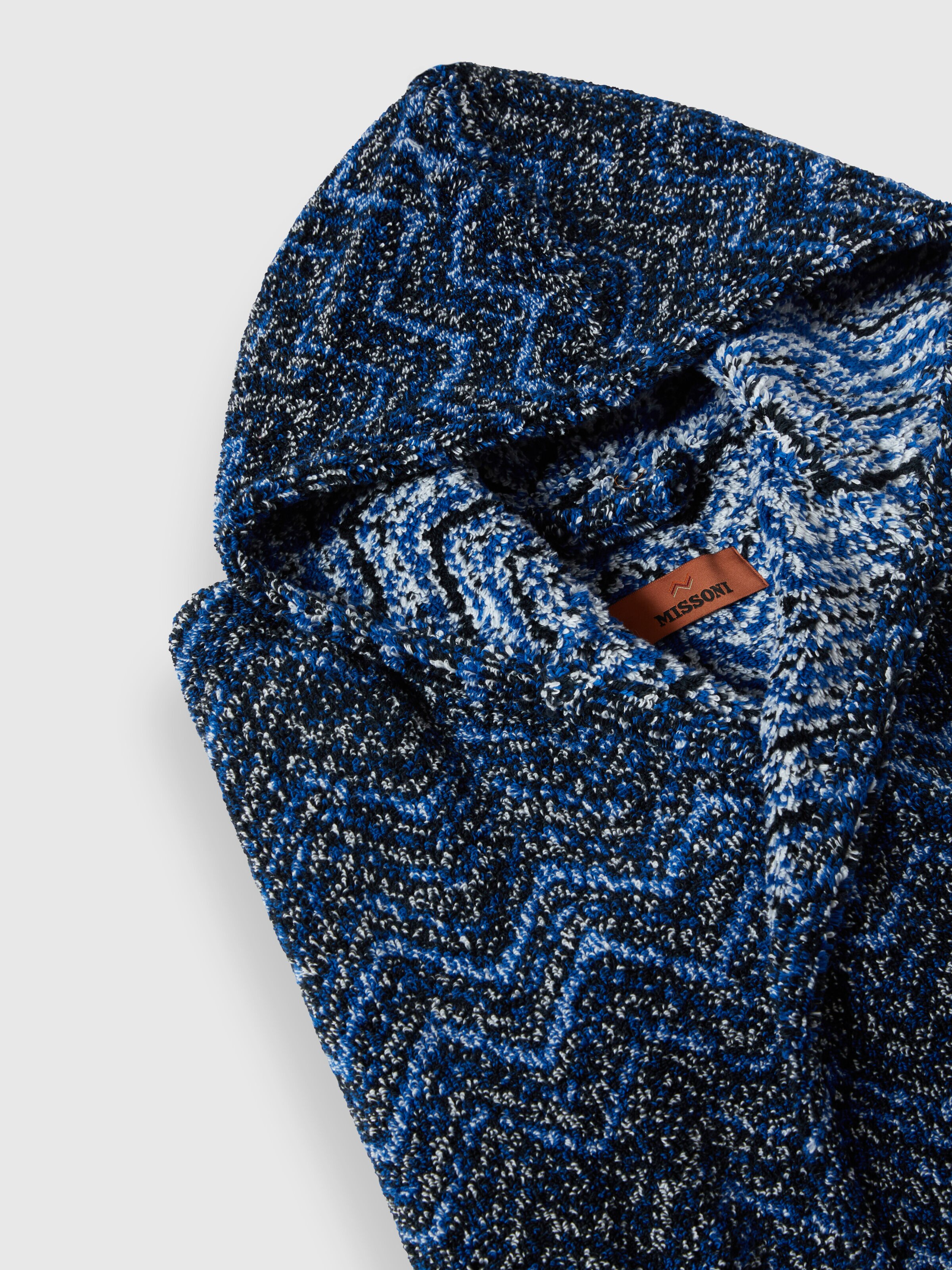 Azul cotton terry chevron bathrobe, Blue - 2
