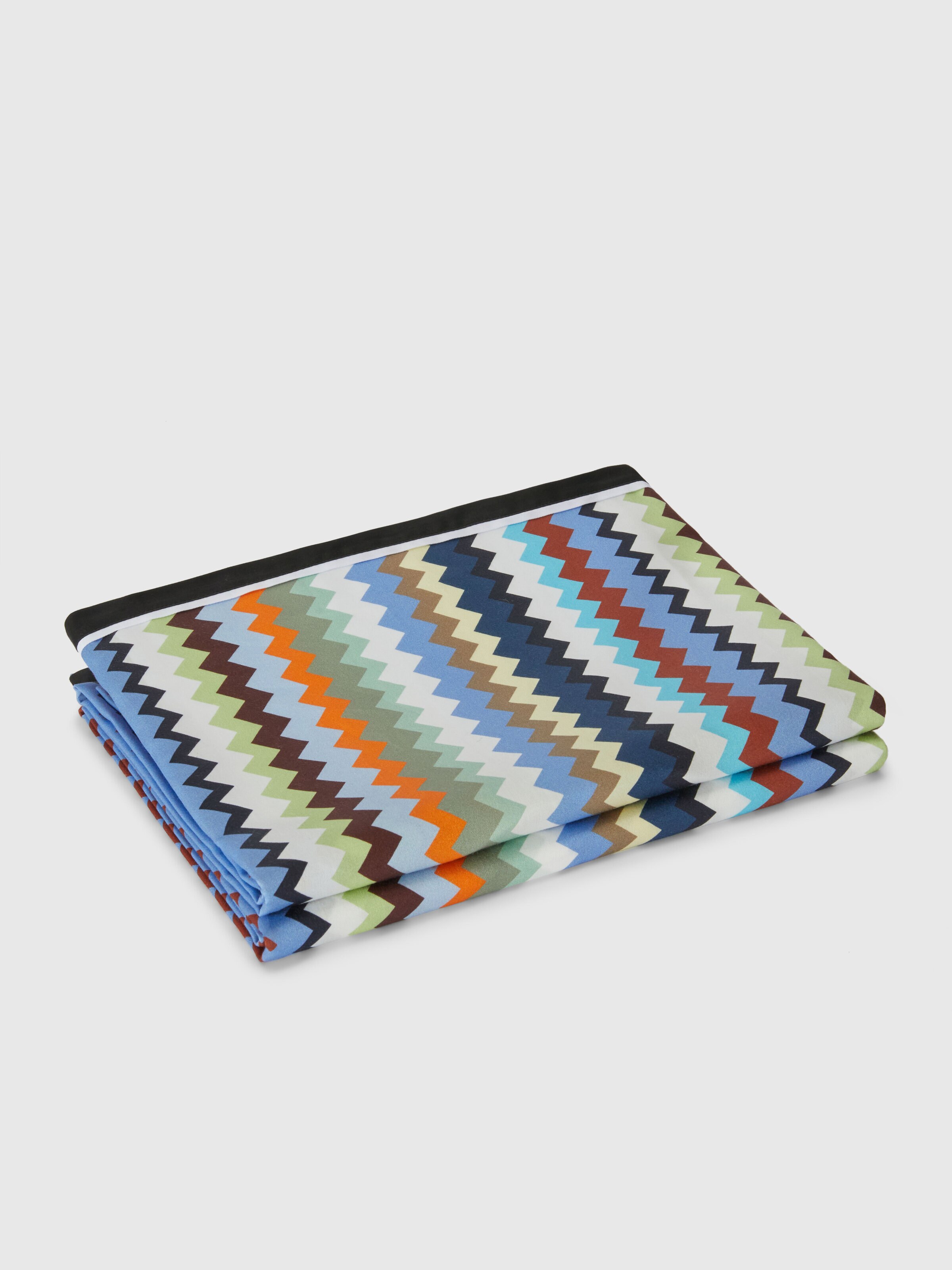 Pair of Valparaiso cotton pillowcases, Turquoise  Multicoloured  - 0