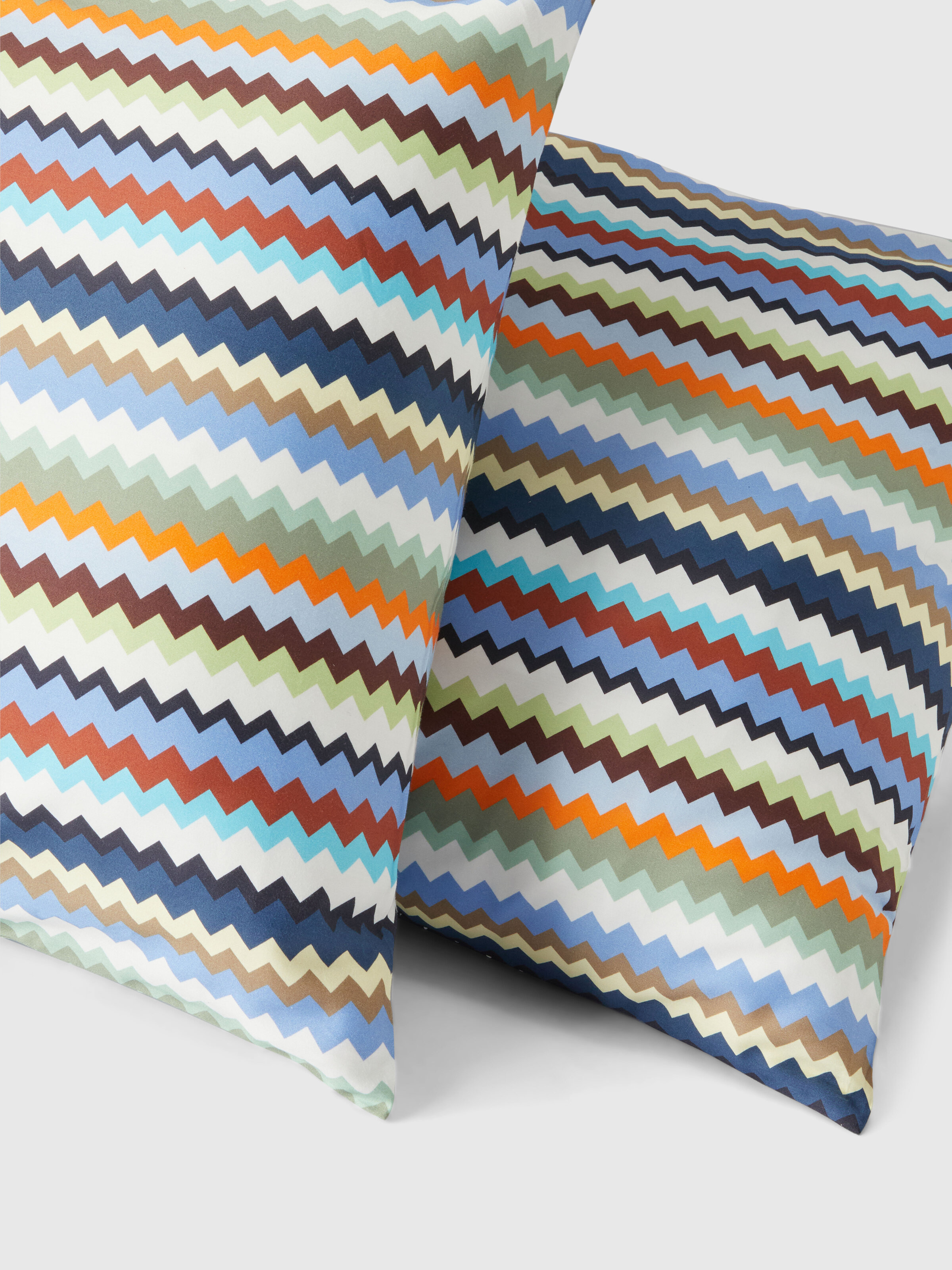 Pair of Valparaiso cotton pillowcases, Turquoise  Multicoloured  - 2