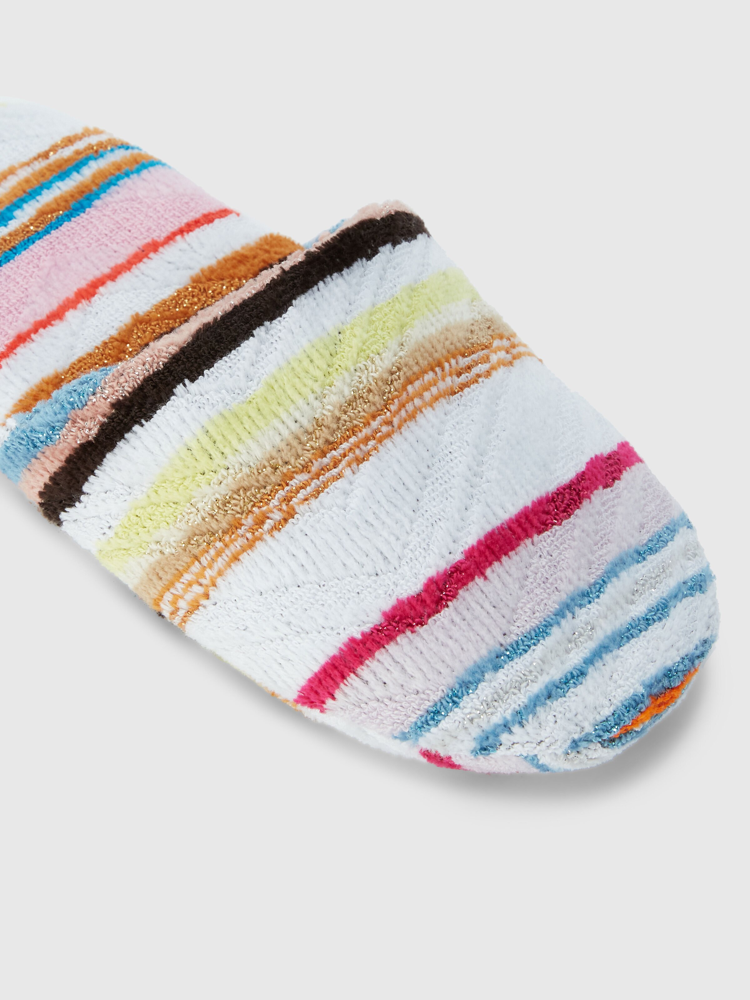 Moonshadow cotton terry slippers with lurex, Multicoloured  - 2