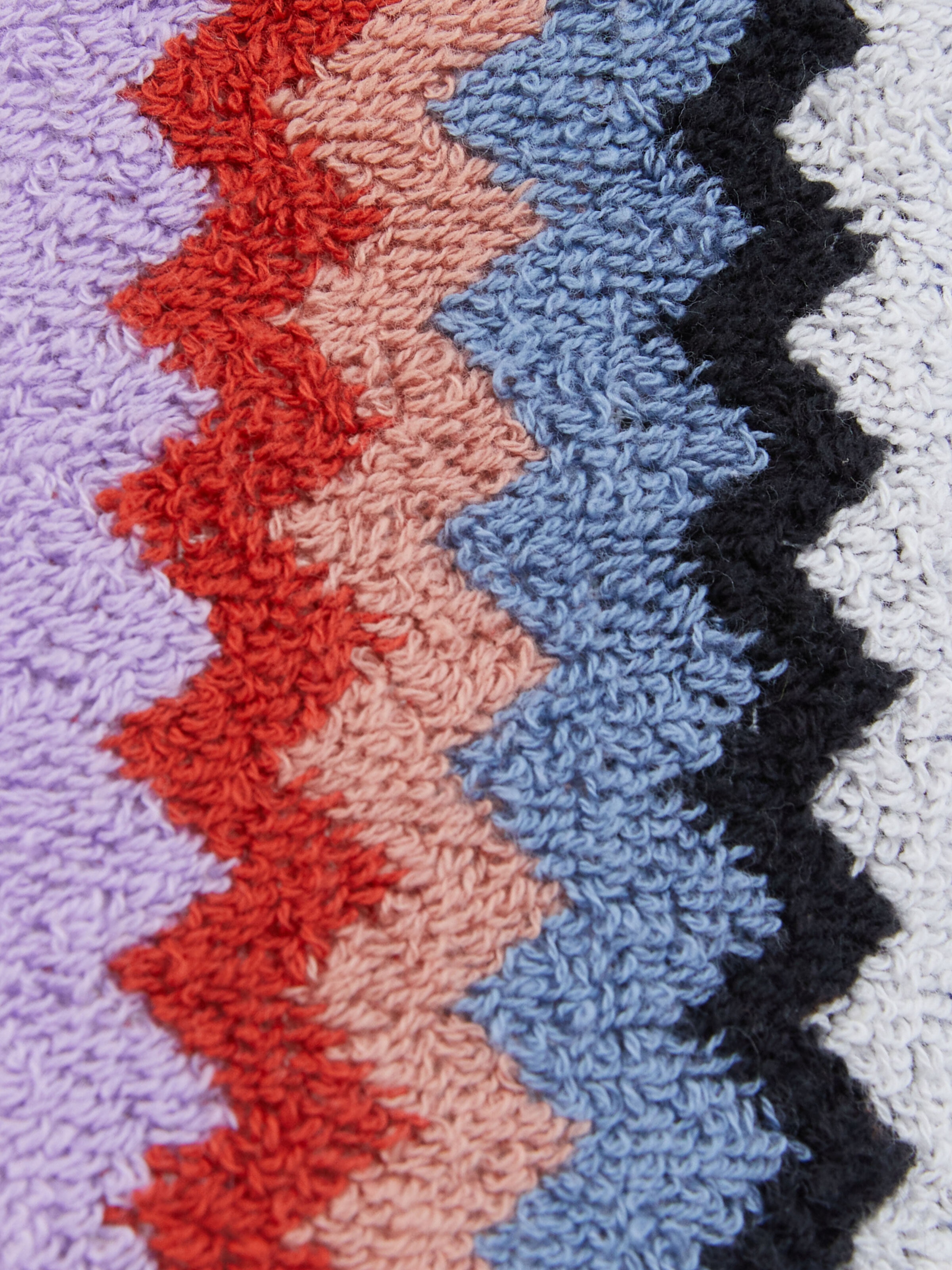 Riverbero zigzag cotton terry slippers, Multicoloured  - 3