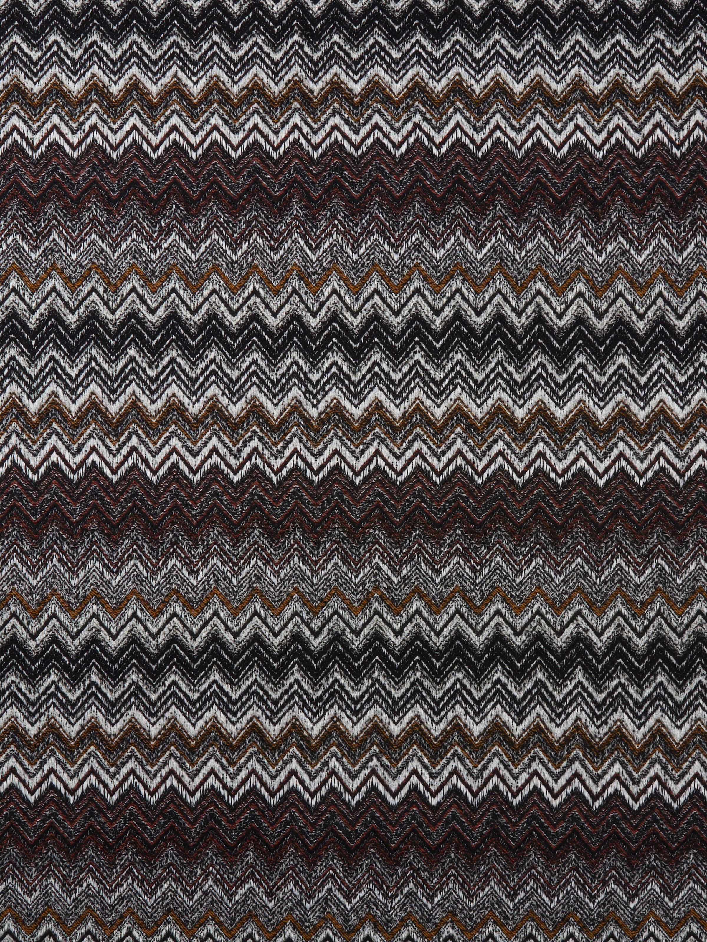 Plaid blanket 130x195 cm cotton and wool blend chevron, Black    - 3