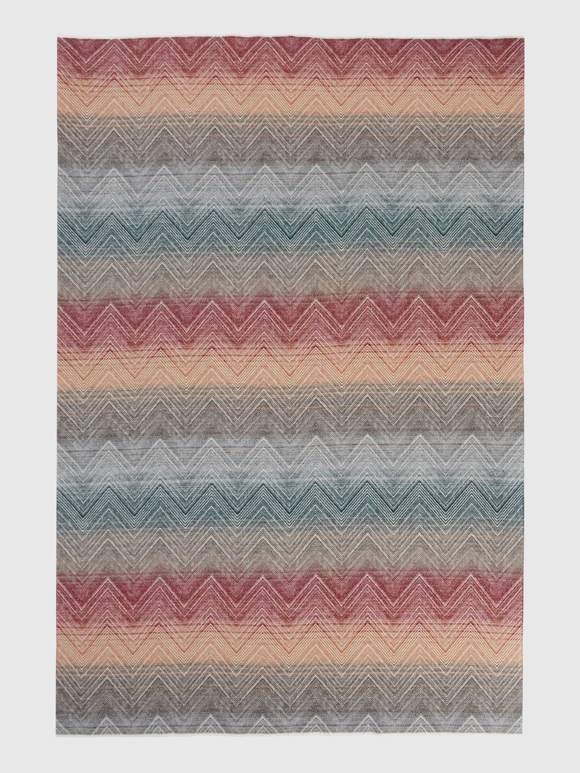 Marea 130x190 cm wool plaid blanket with chevron pattern , Multicoloured  - 1