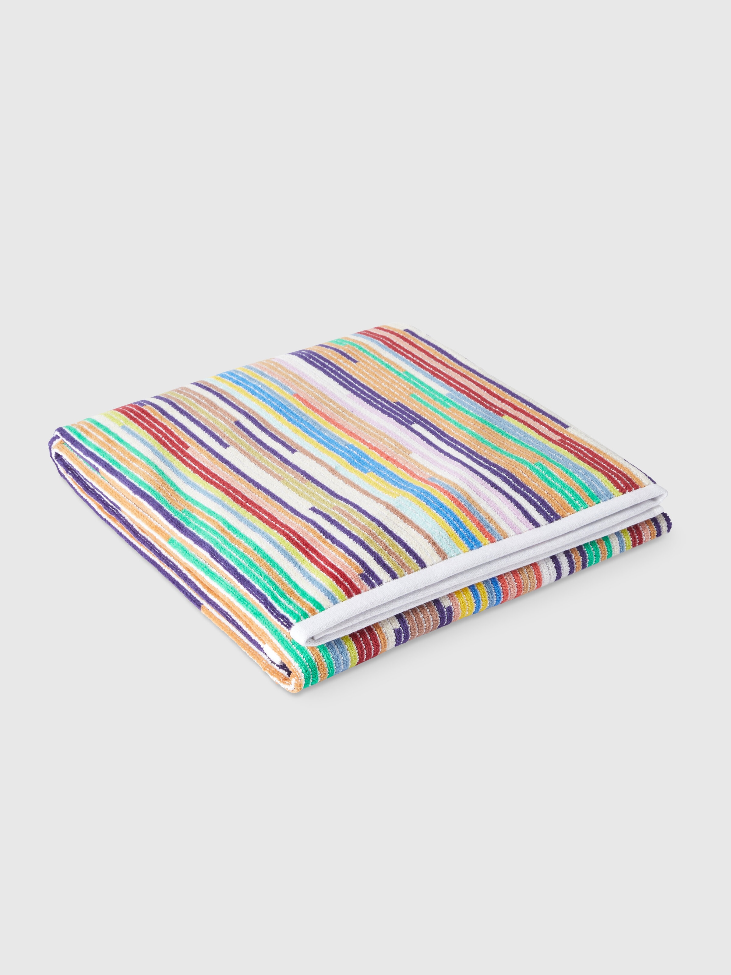 Melody 150x100 cm bath towel in slub cotton terry Black | Missoni