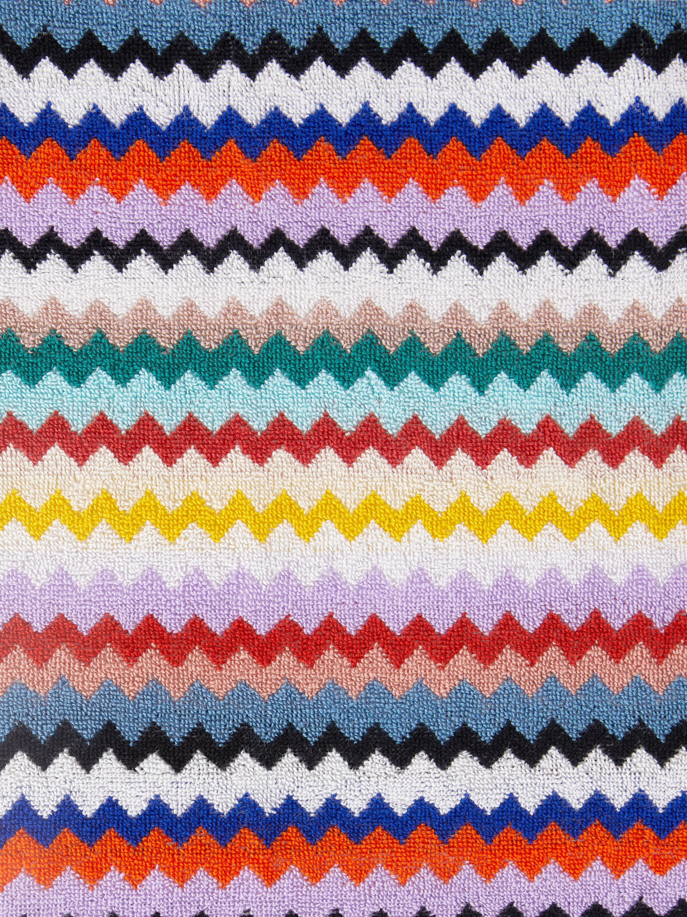 Set 2 pezzi di asciugamani da bagno Riverbero in spugna di cotone zig zag, Multicolore  - 3