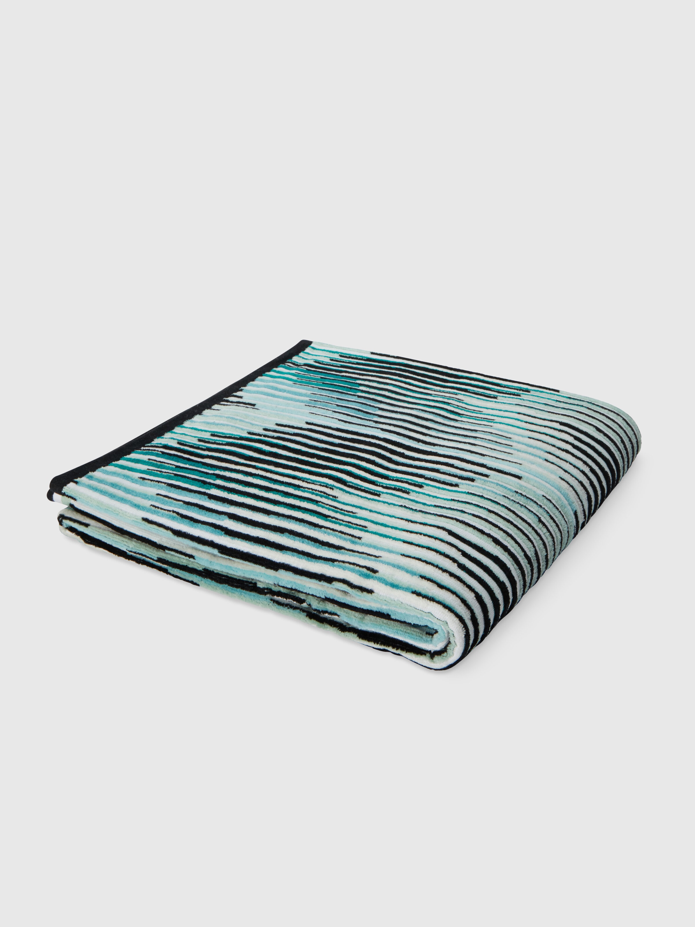 Arpeggio cotton terry bath towel 150x100 cm, Turquoise  - 0