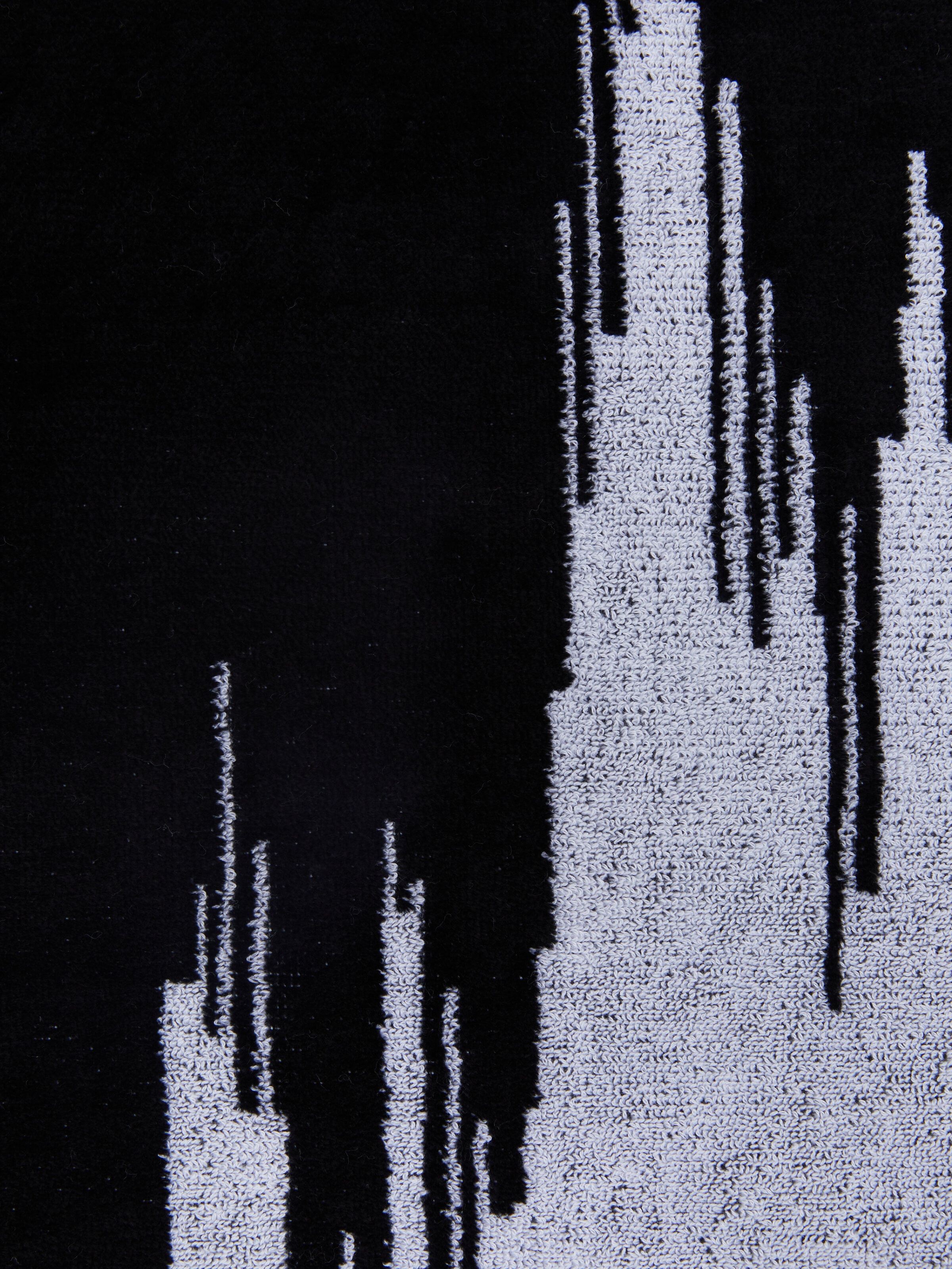 Serviette de plage Skunk 180x100 cm en tissu de coton éponge flammé, Noir & Blanc - 3