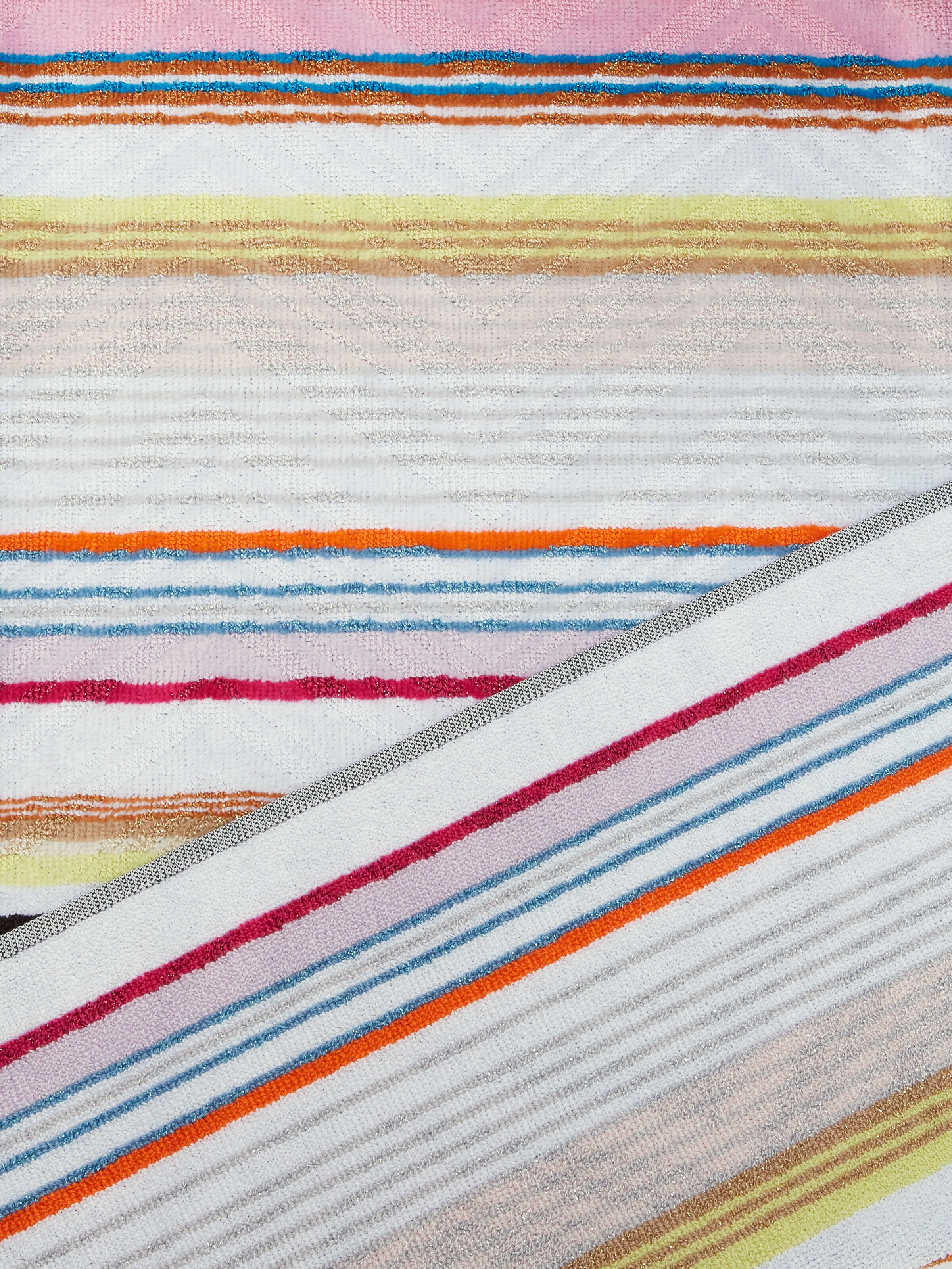 Moonshadow 100x180 cm bath towel in cotton terry with lurex, Multicoloured  - 2
