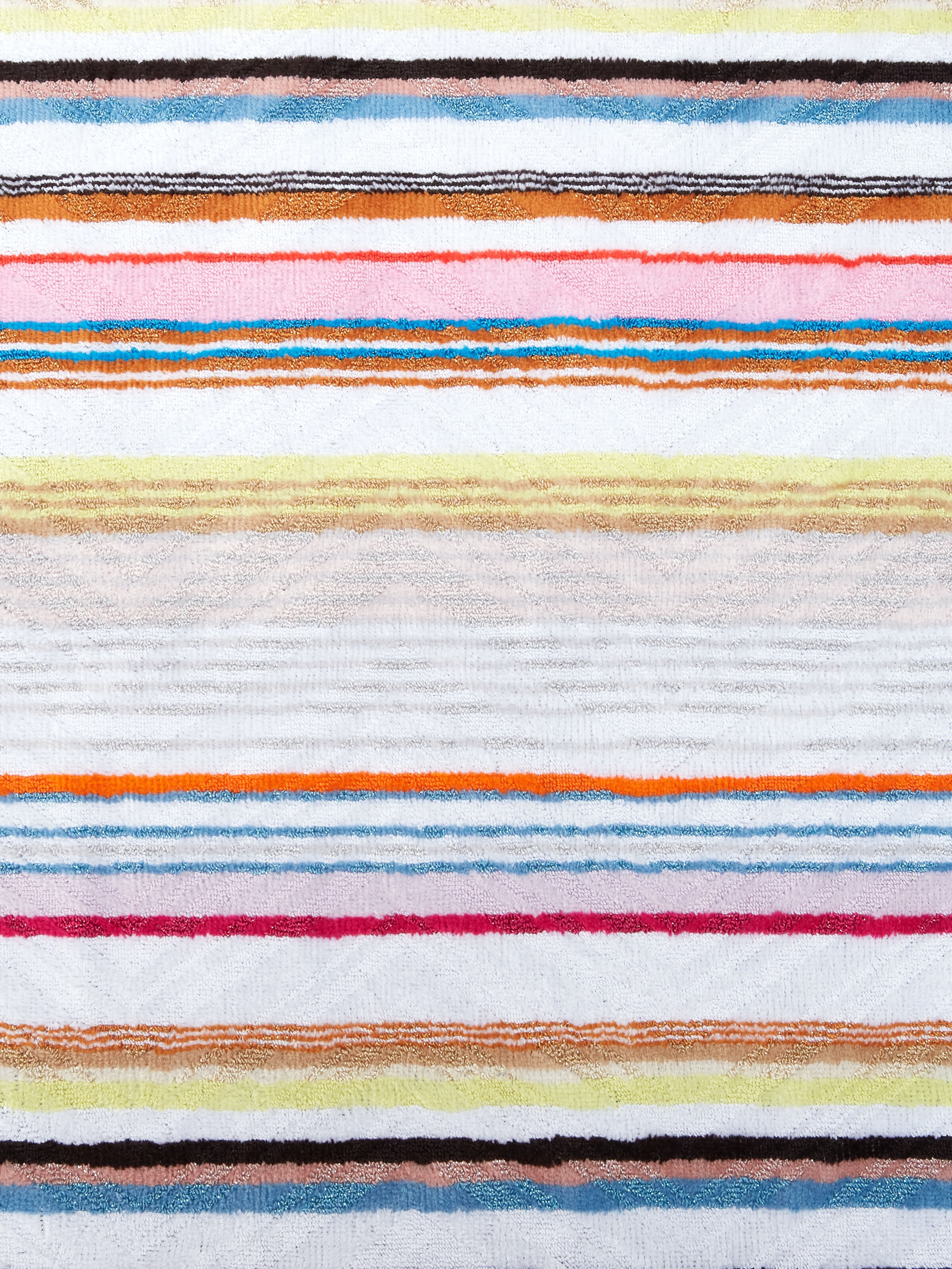 2-piece Moonshadow bath towel set in cotton terry with lurex , Multicoloured  - 3