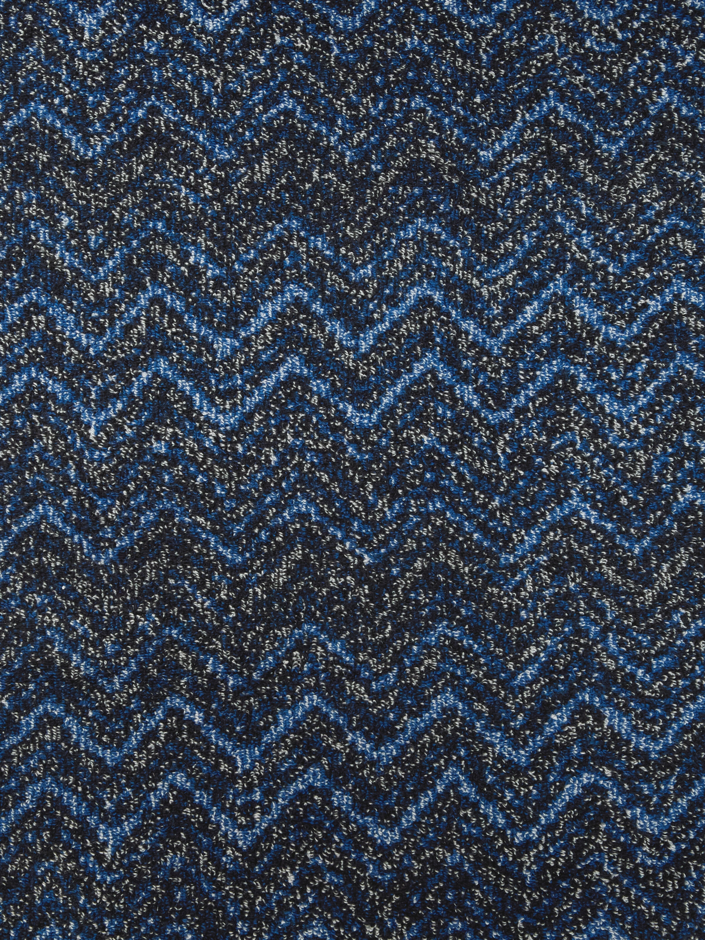 Azul 115x70 cm towel in cotton terry with chevron pattern, Blue - 3