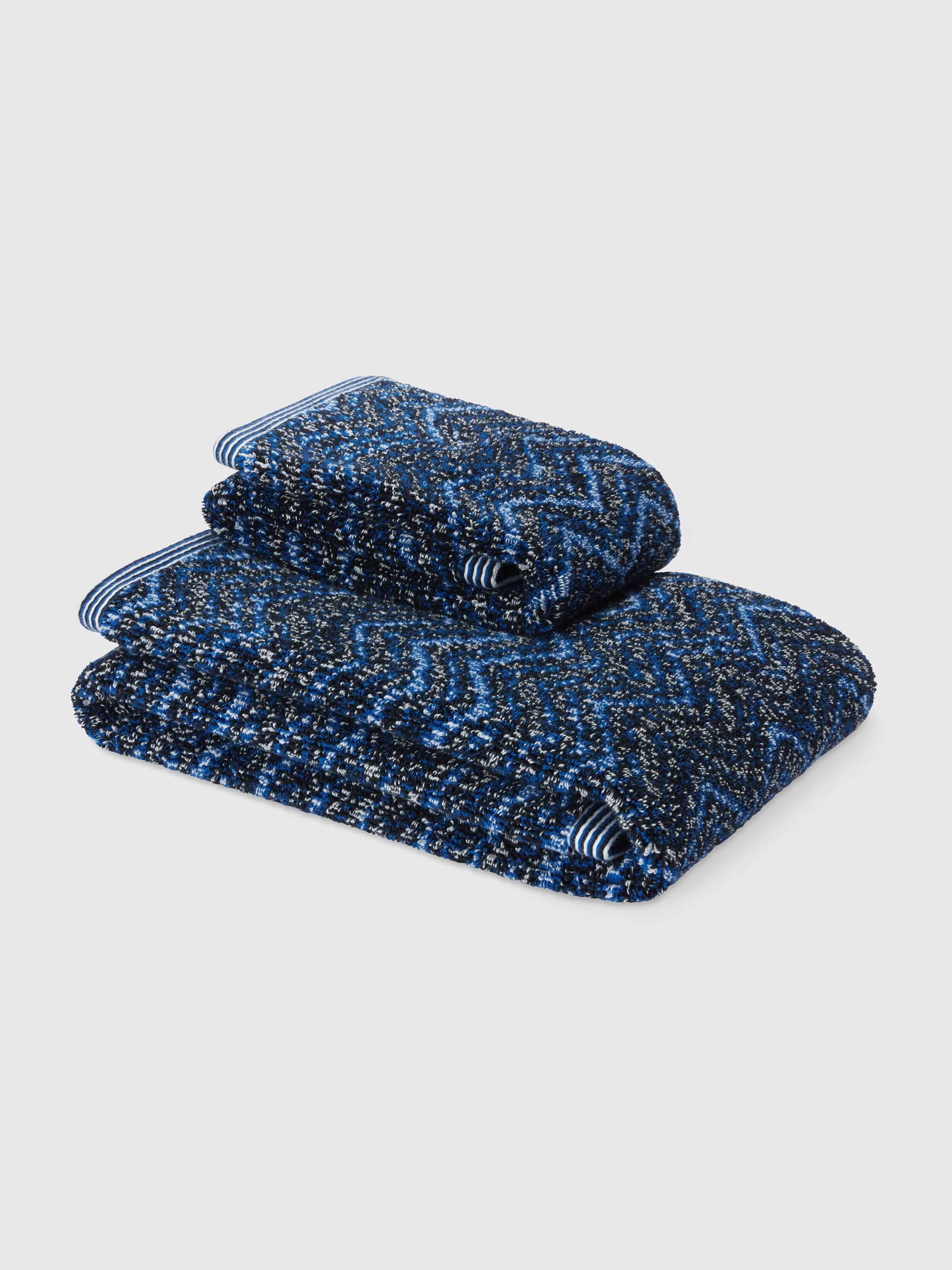 2-piece Azul bath towel set in cotton terry, Blue - 0