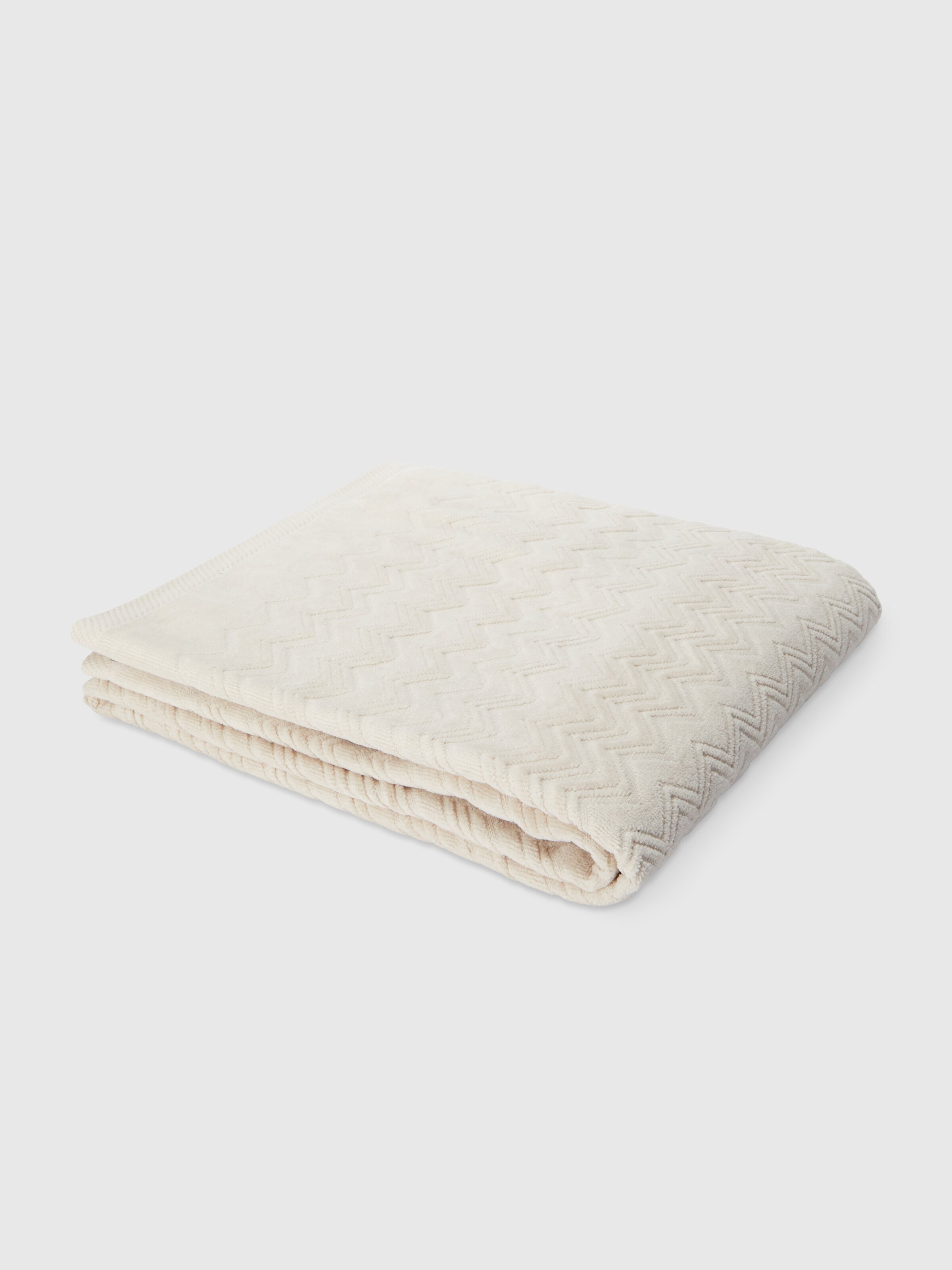 Telo da bagno 150x100 cm Chalk in spugna di cotone zig zag, Marrone - 0